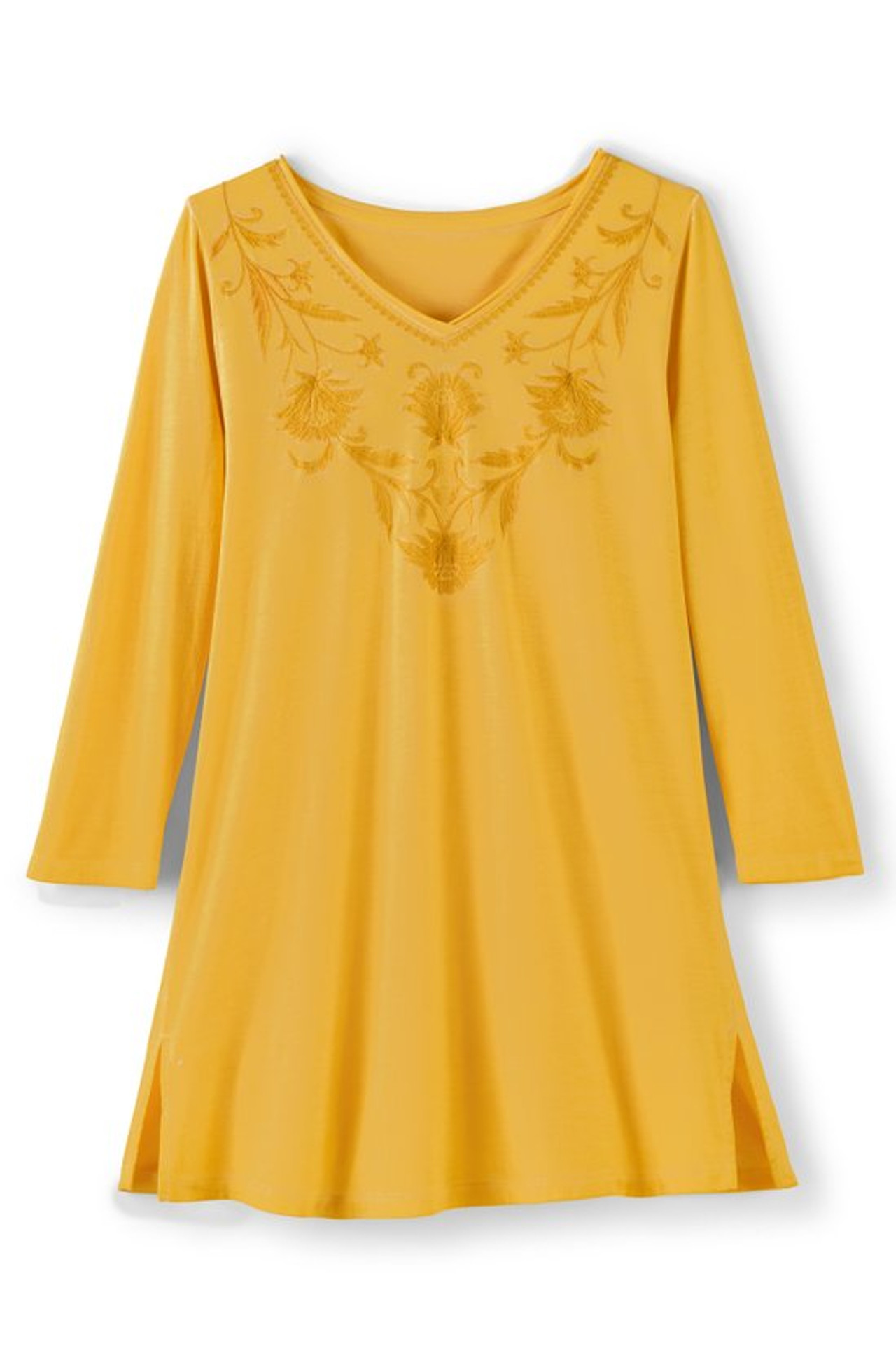 Orelia Embroidered Knit Tunic - Soft Surroundings Outlet