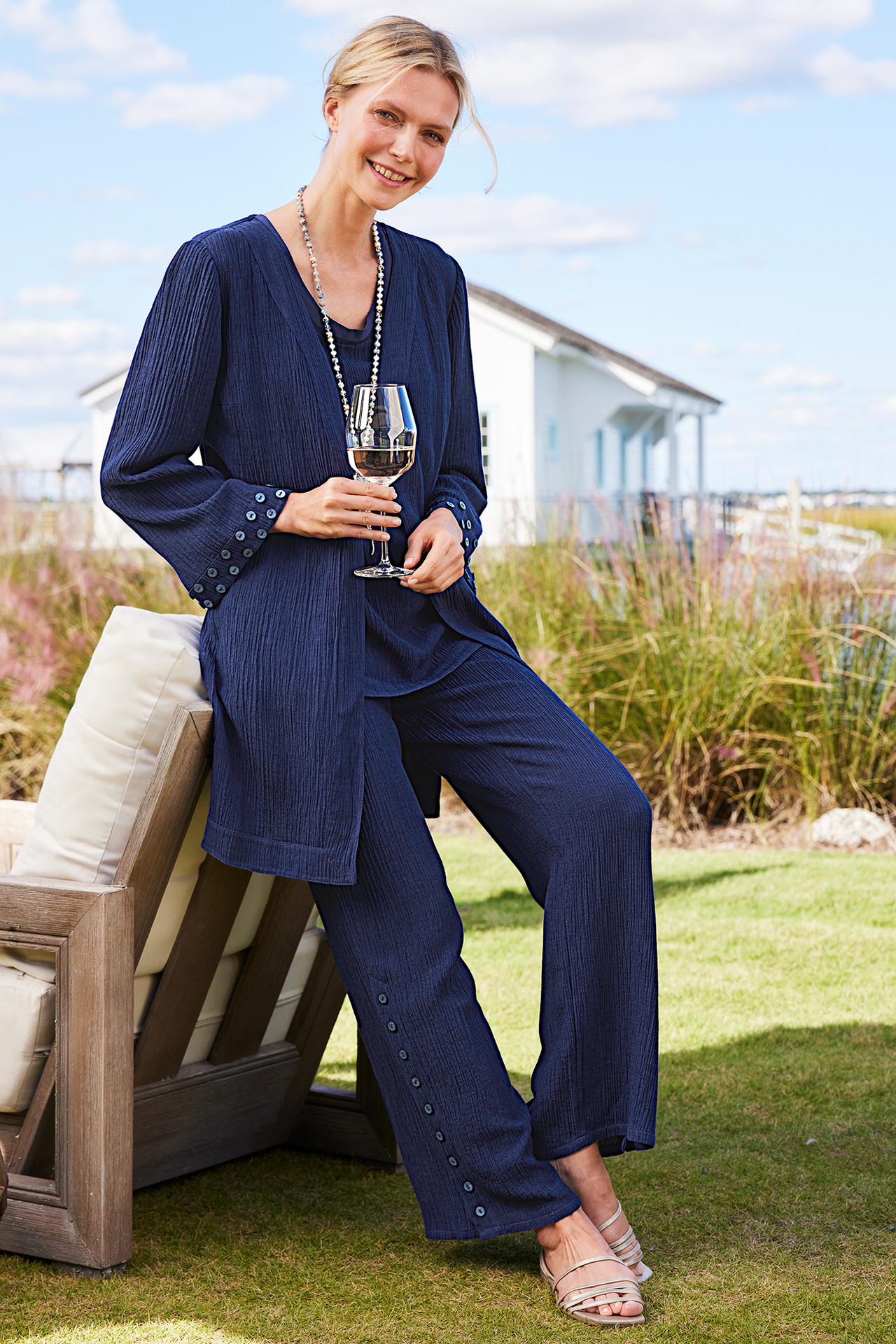 Oceo Gauze Wide-Leg Pants - Soft Surroundings Outlet