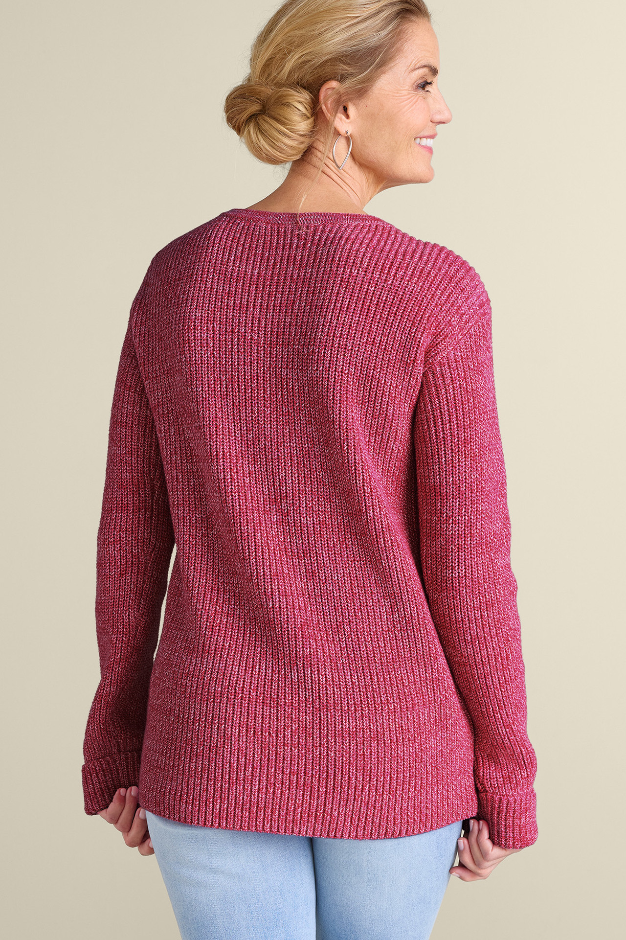 Francine Button-Shoulder Sweater - Soft Surroundings Outlet
