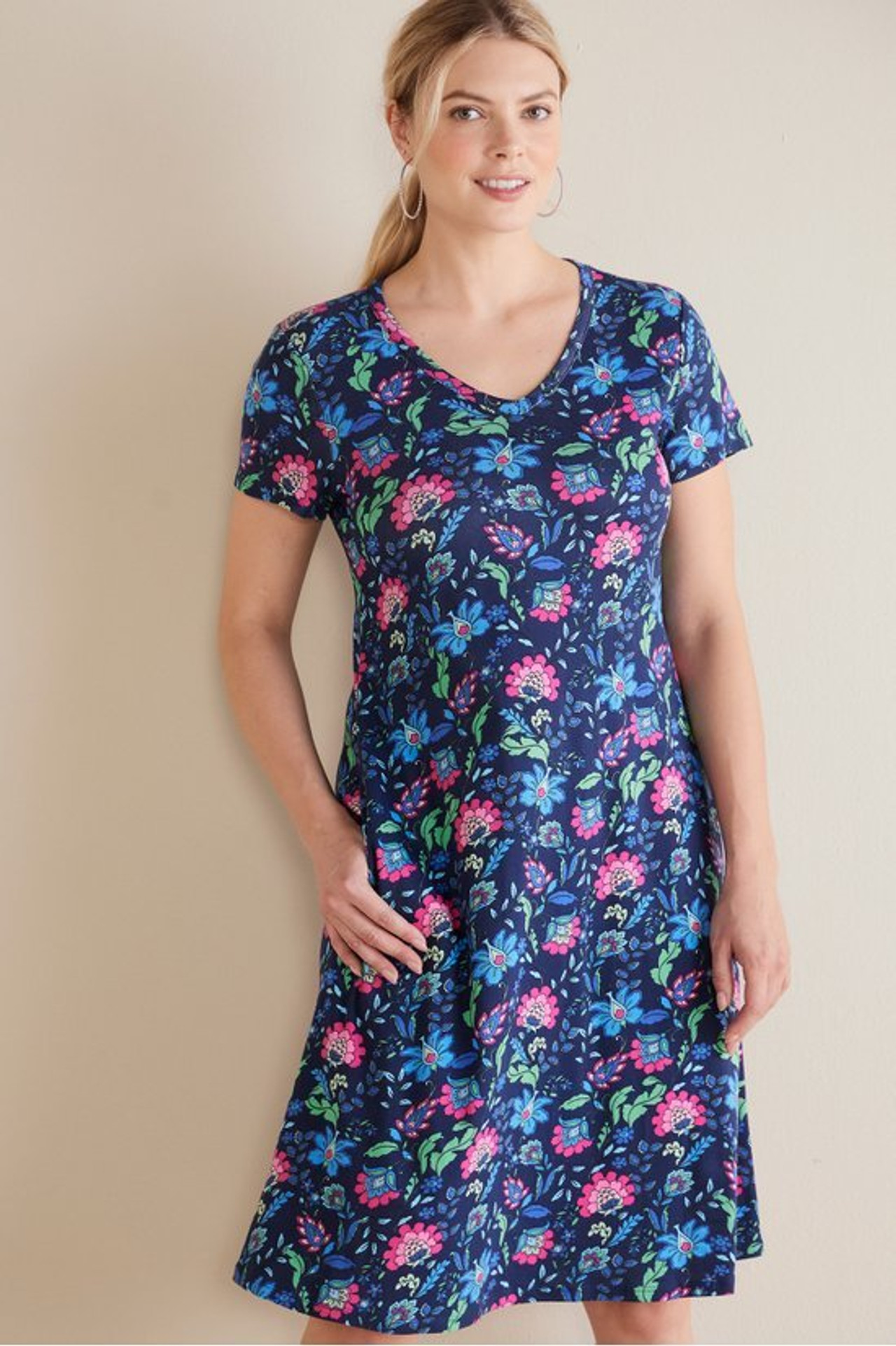 SoftEssential™ Supima® T-Shirt Dress - Soft Surroundings Outlet