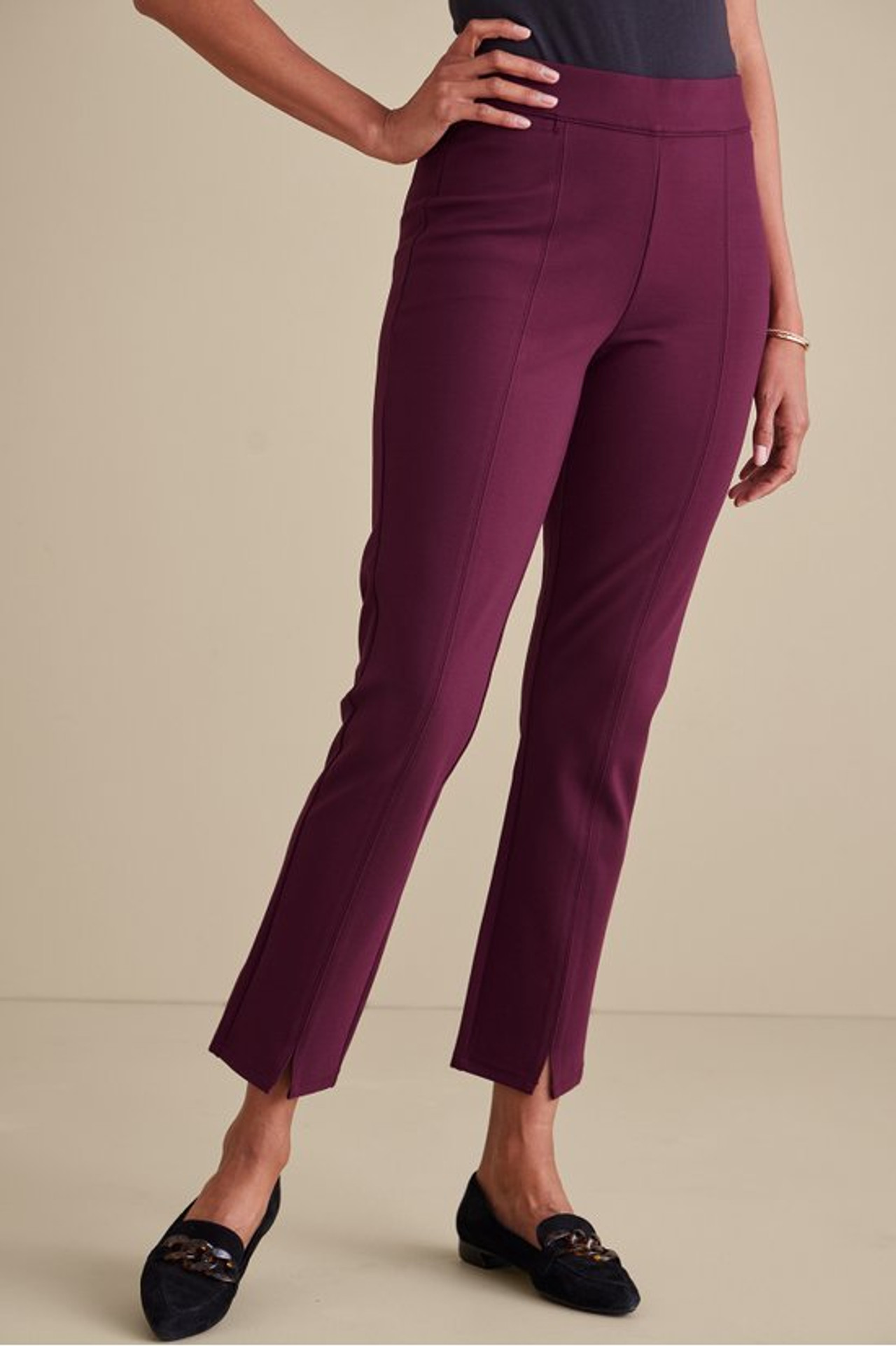SoftEssential™ Ponte Slim Ankle Pants - Soft Surroundings Outlet