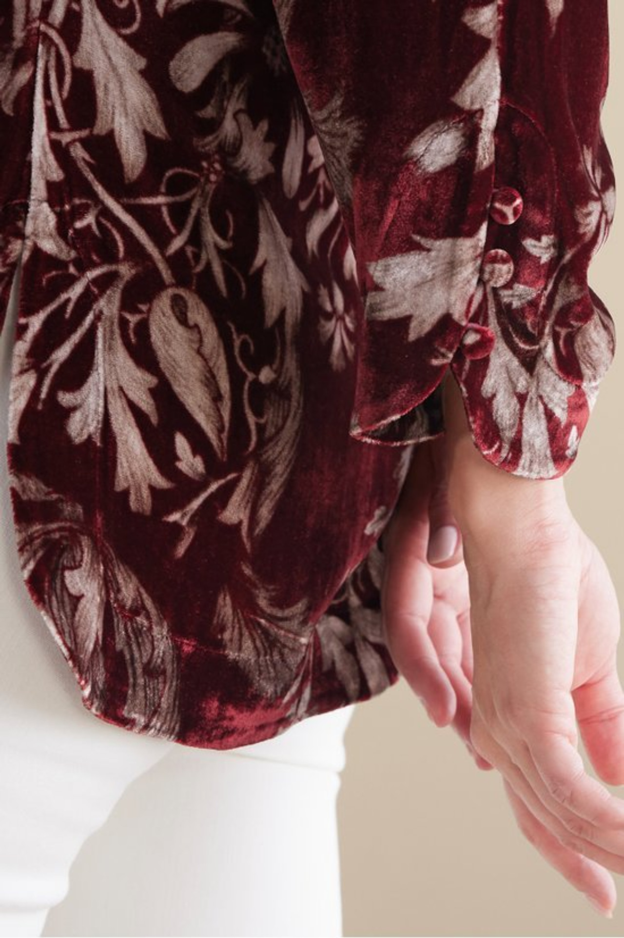 Icon Silk Velvet Poets Tunic Shirt - Soft Surroundings Outlet