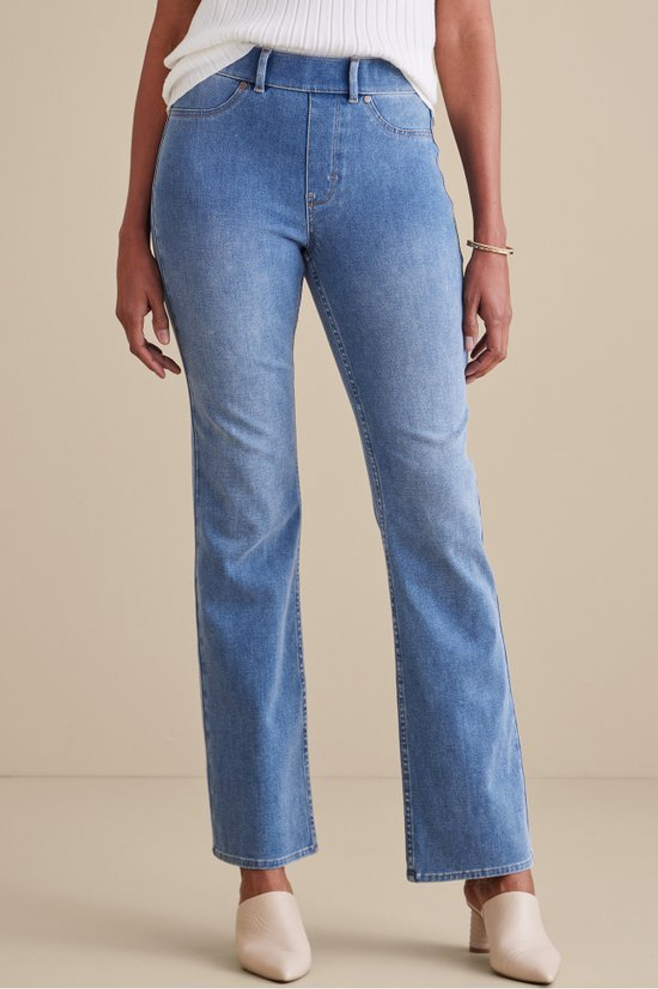 Ultimate Denim Pull-On Bootcut Jeans - Soft Surroundings Outlet