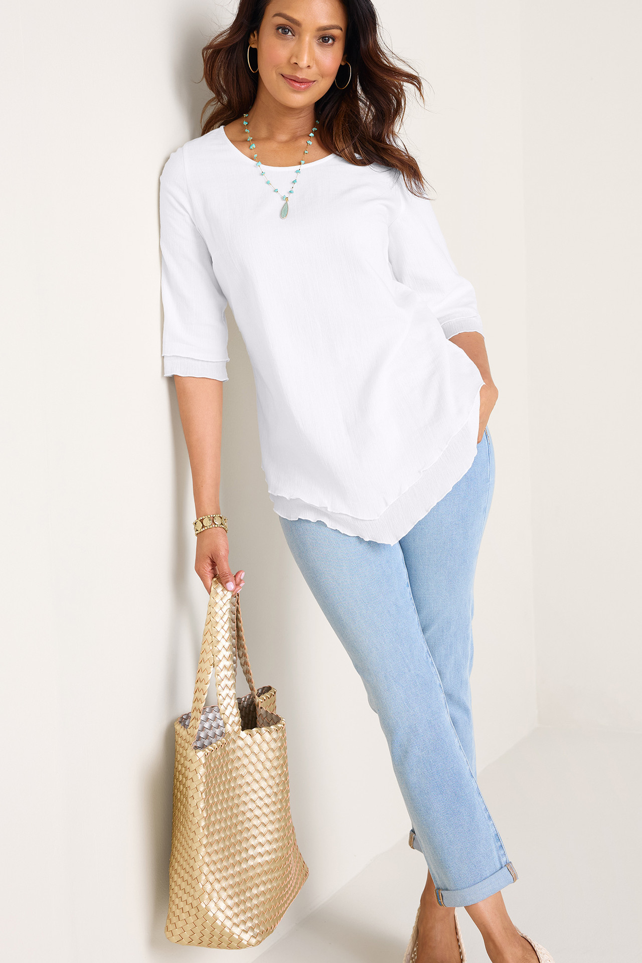 Jetty Reversible Woven Bag - Soft Surroundings Outlet