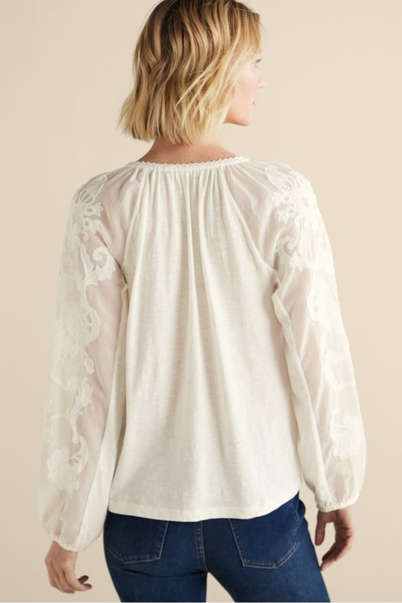 Enya Embroidered Top - Soft Surroundings Outlet