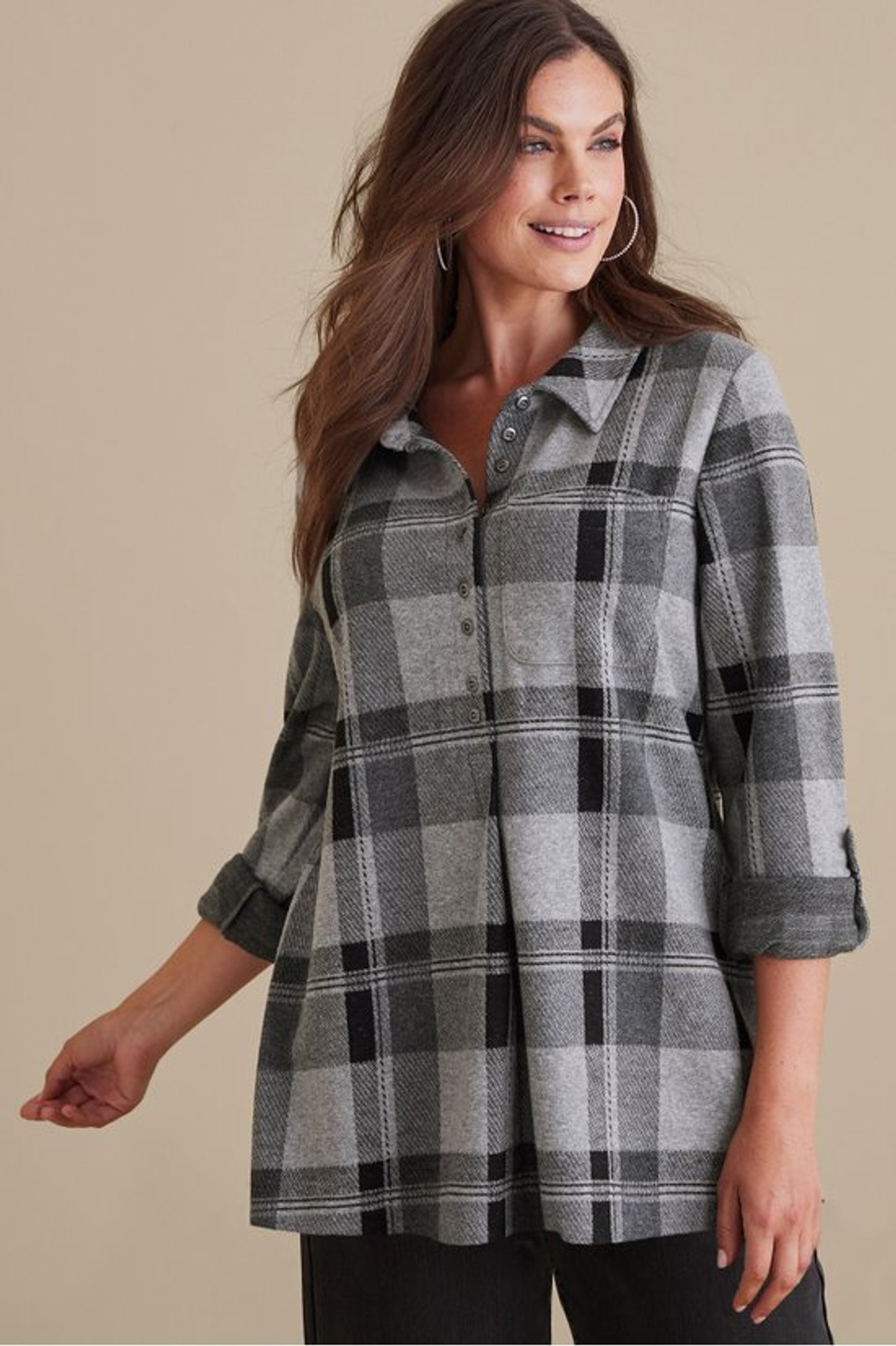 Mad About Plaid Tunic - Soft Surroundings Outlet