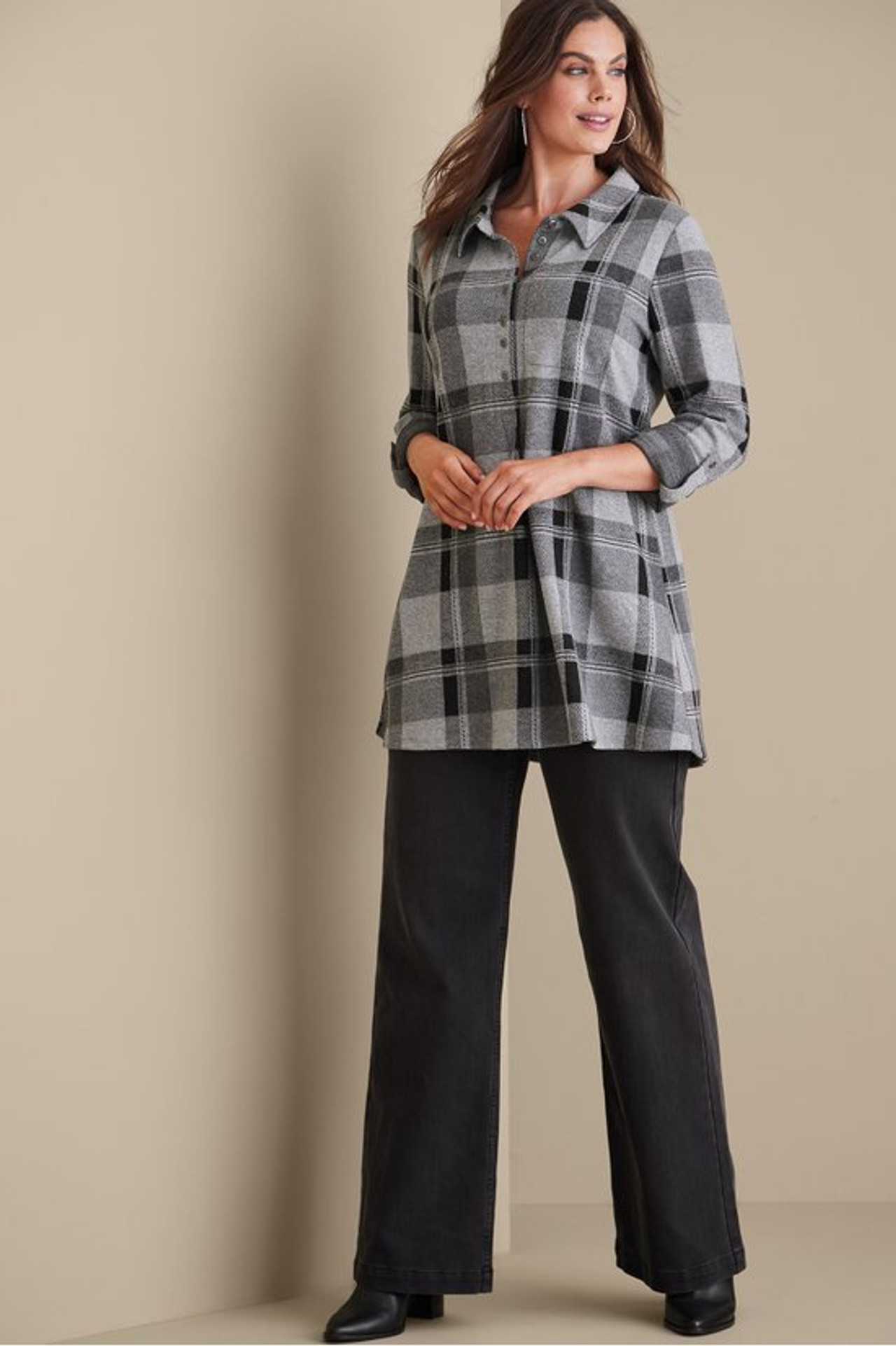 Mad About Plaid Tunic - Soft Surroundings Outlet