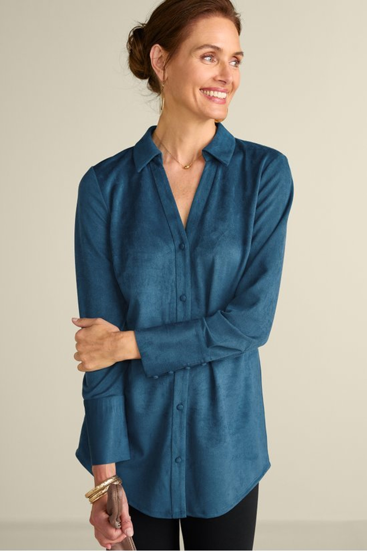 Vida Faux Suede Tunic - Soft Surroundings Outlet