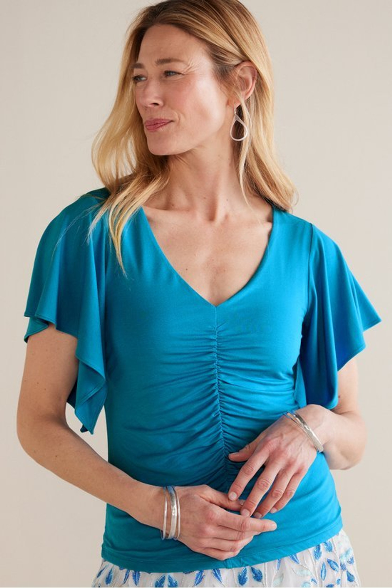 Leya Ruched Top - Soft Surroundings Outlet