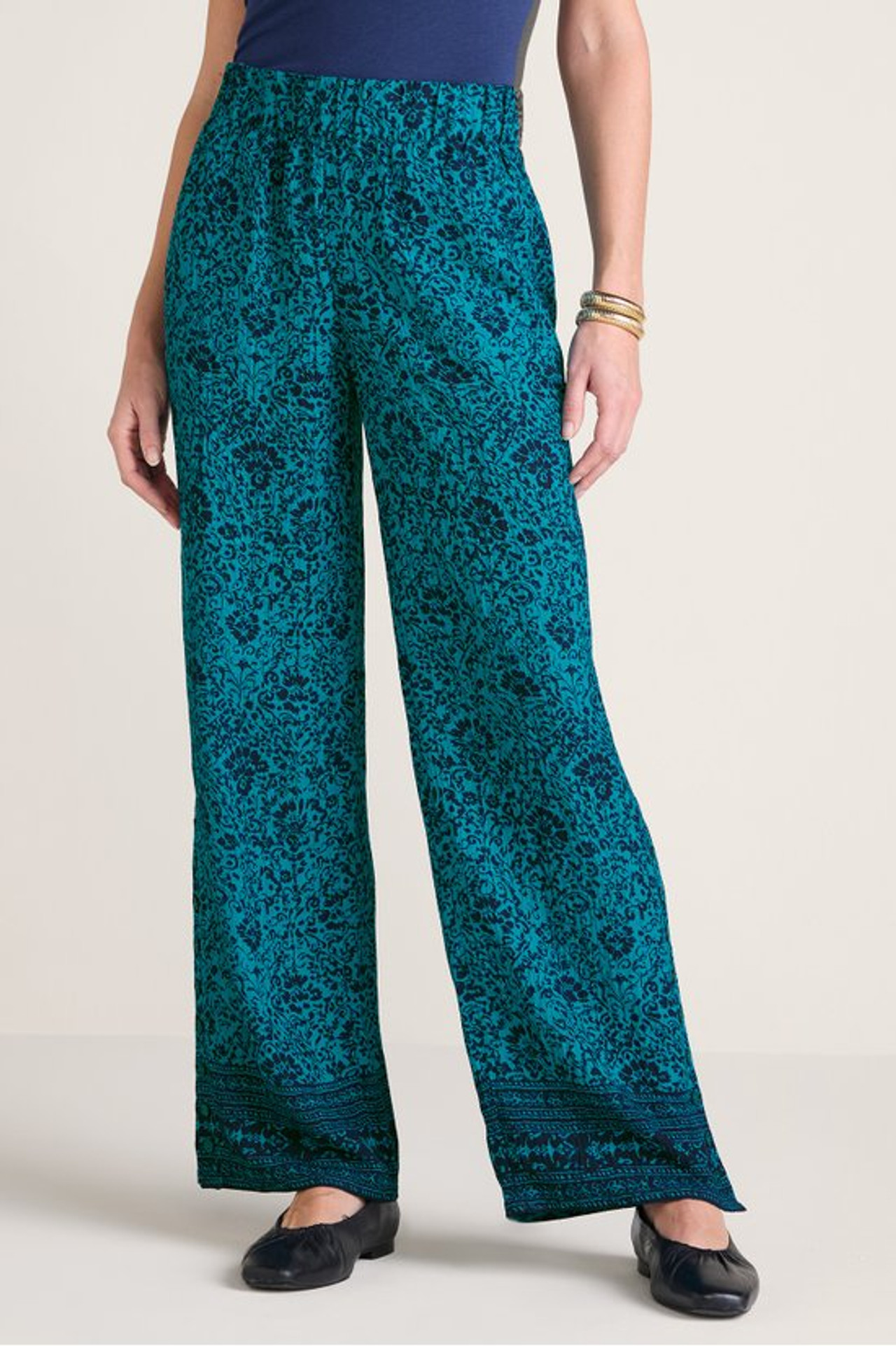 Oceo Gauze Wide-Leg Pants - Soft Surroundings Outlet