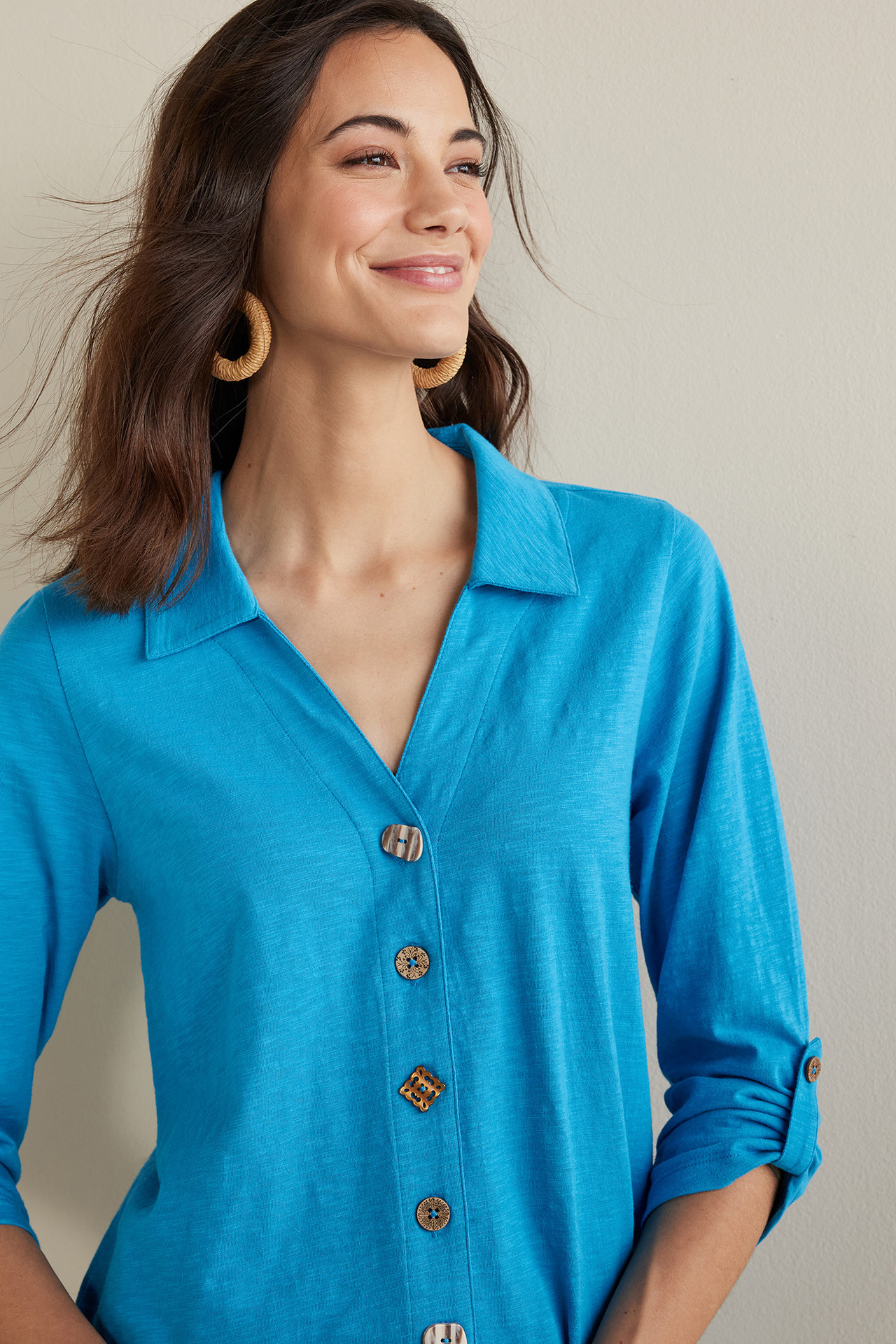 Danielle 3/4 Sleeve Tunic - Soft Surroundings Outlet