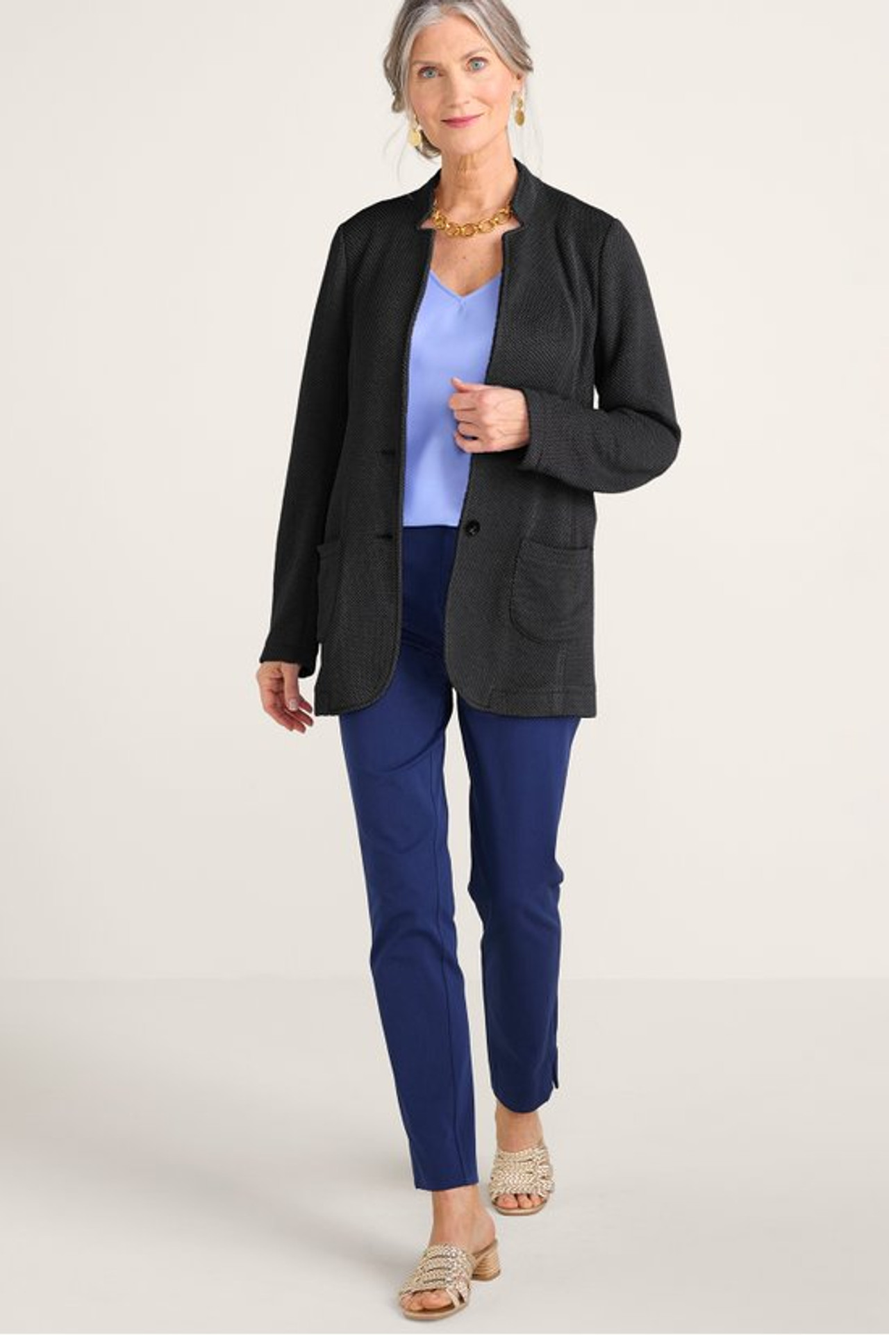 Dagny Textured Blazer - Soft Surroundings Outlet
