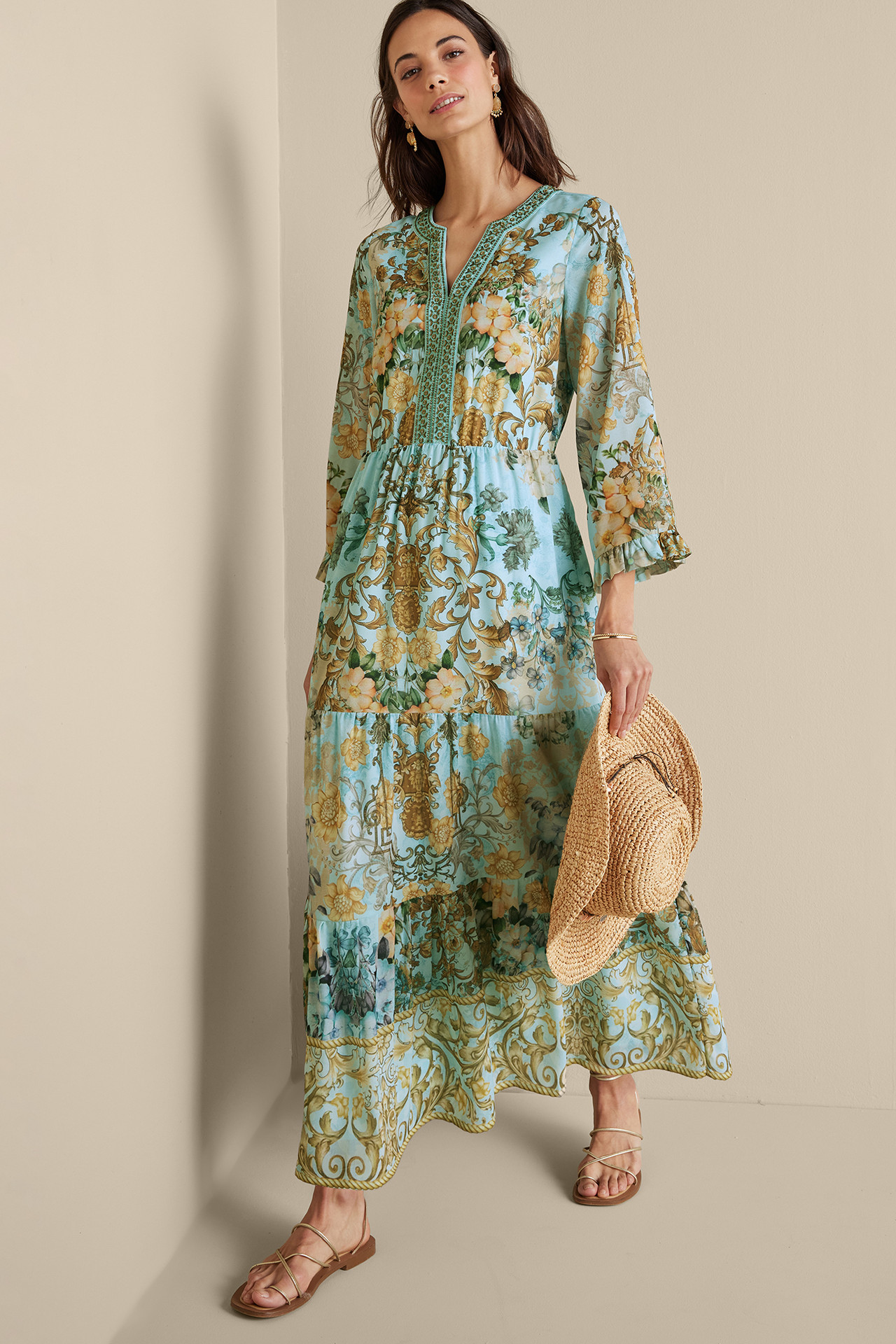 Baroque Maxi Dress - Soft Surroundings Outlet