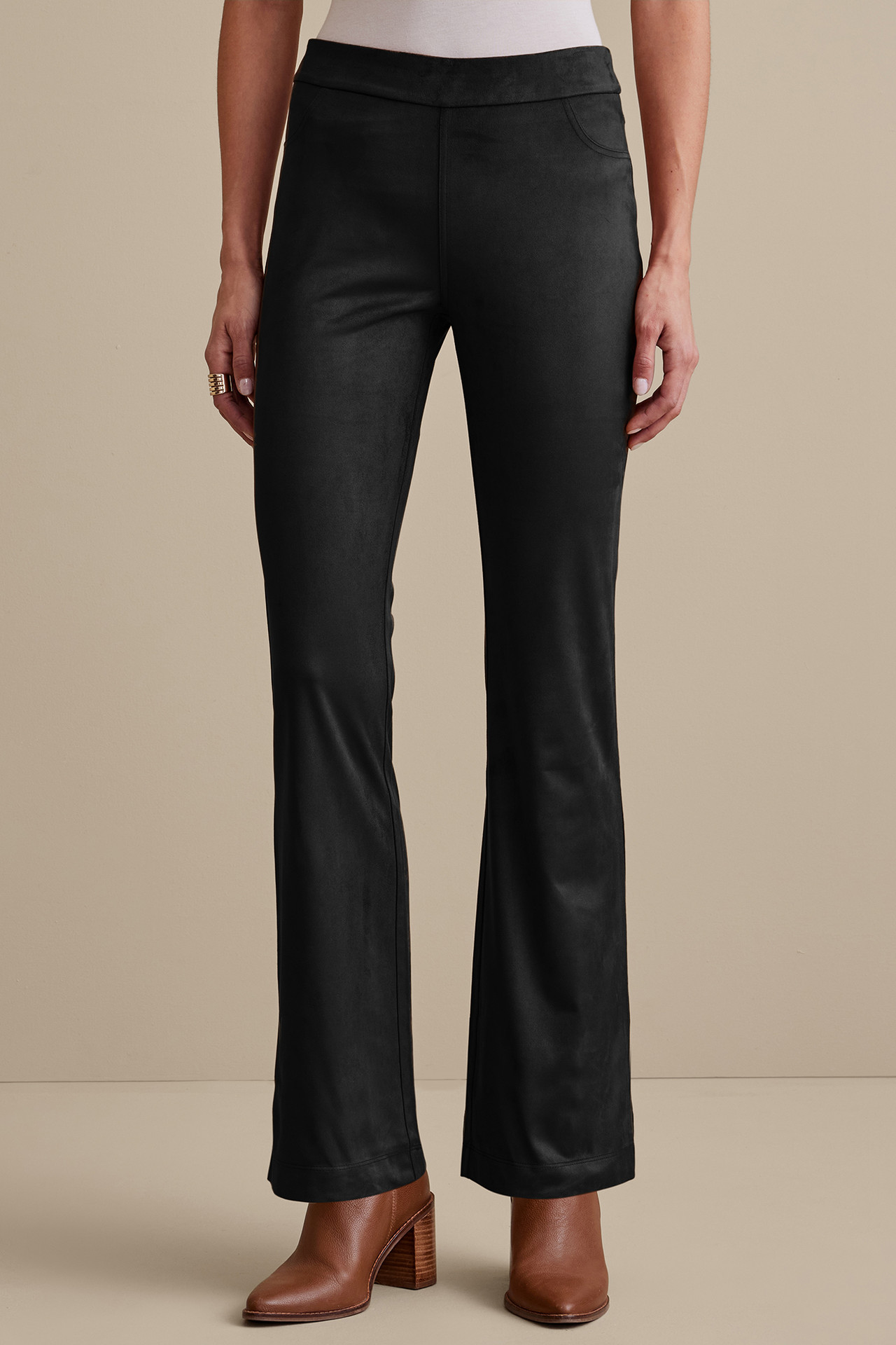 Faux Suede Bootcut Pants - Soft Surroundings Outlet