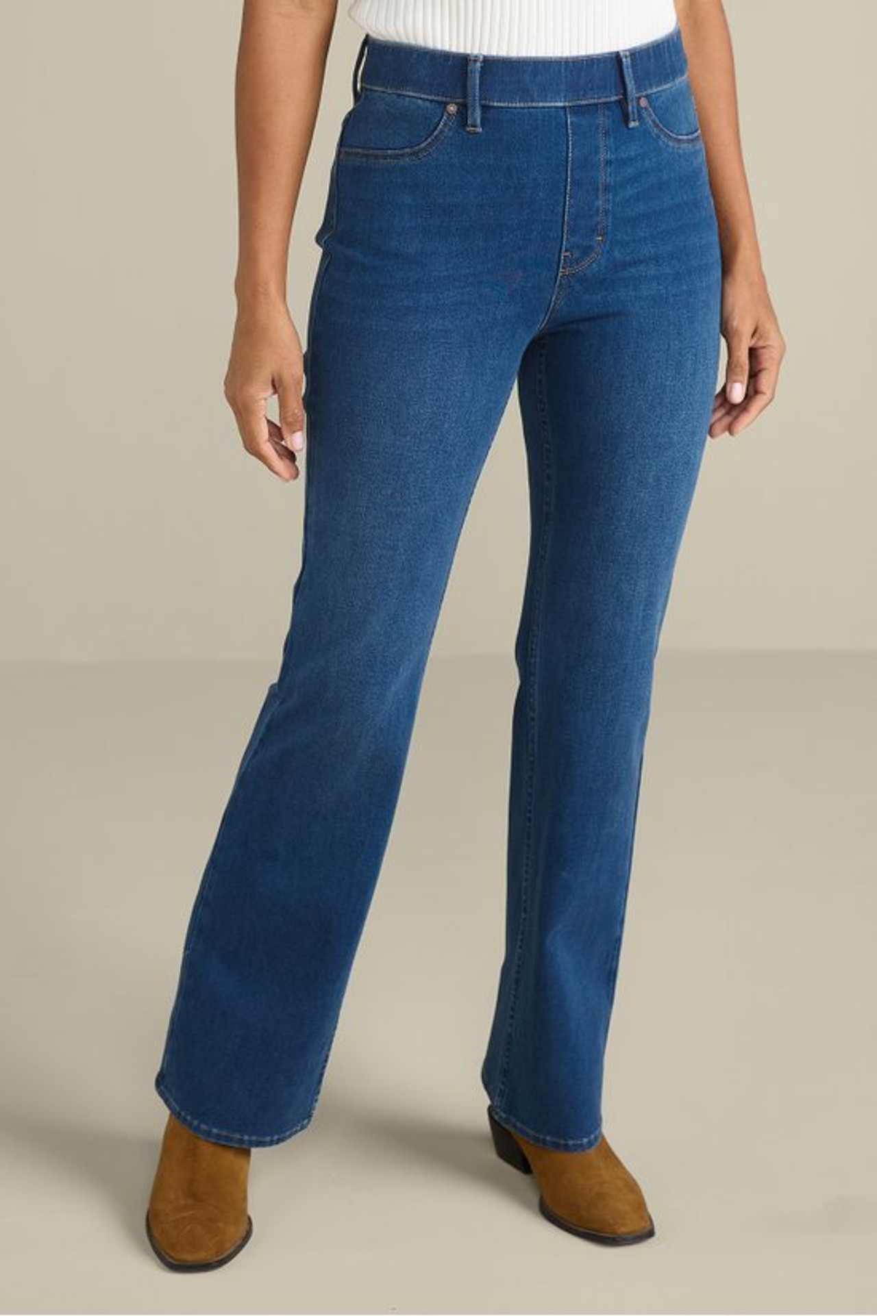 Ultimate Denim Pull-On Bootcut Jeans - Soft Surroundings Outlet