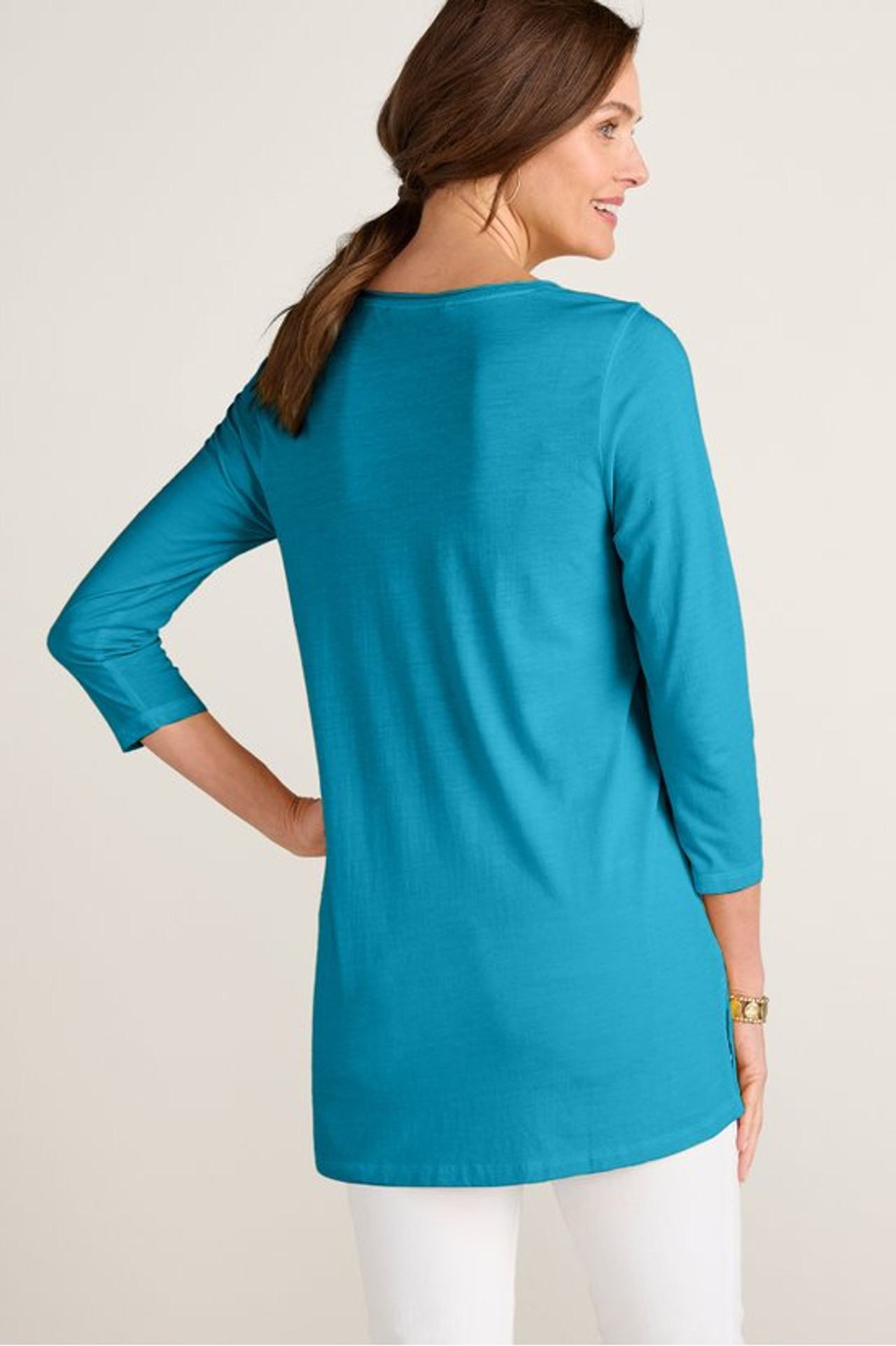Orelia Embroidered Knit Tunic - Soft Surroundings Outlet