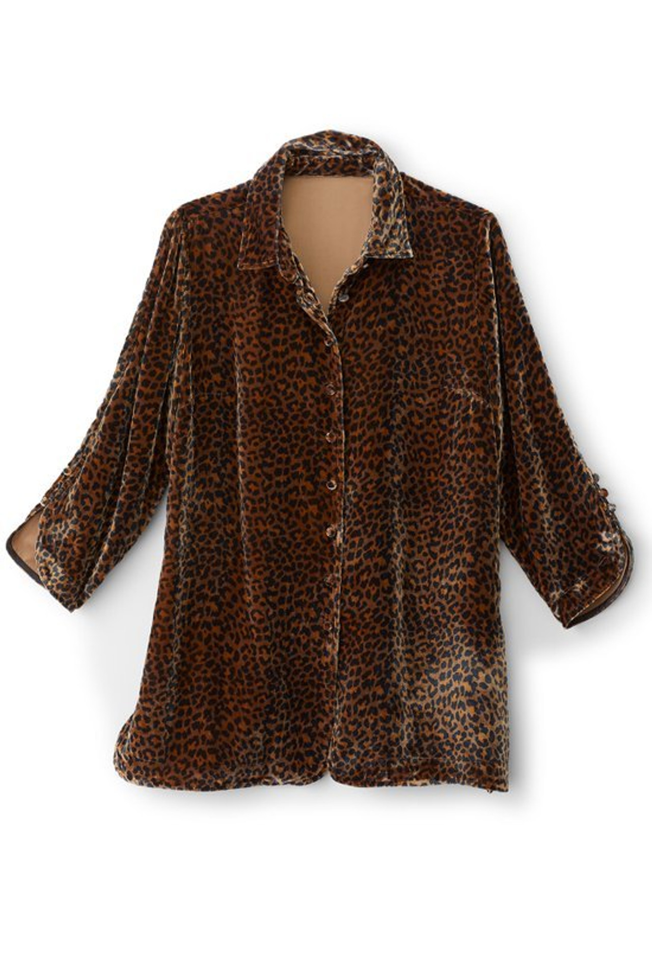Icon Silk Velvet Poets Tunic Shirt - Soft Surroundings Outlet