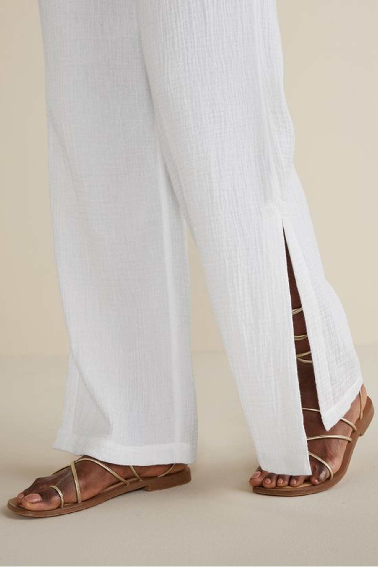 Khulani Wide Leg Gauze Pants - Soft Surroundings Outlet