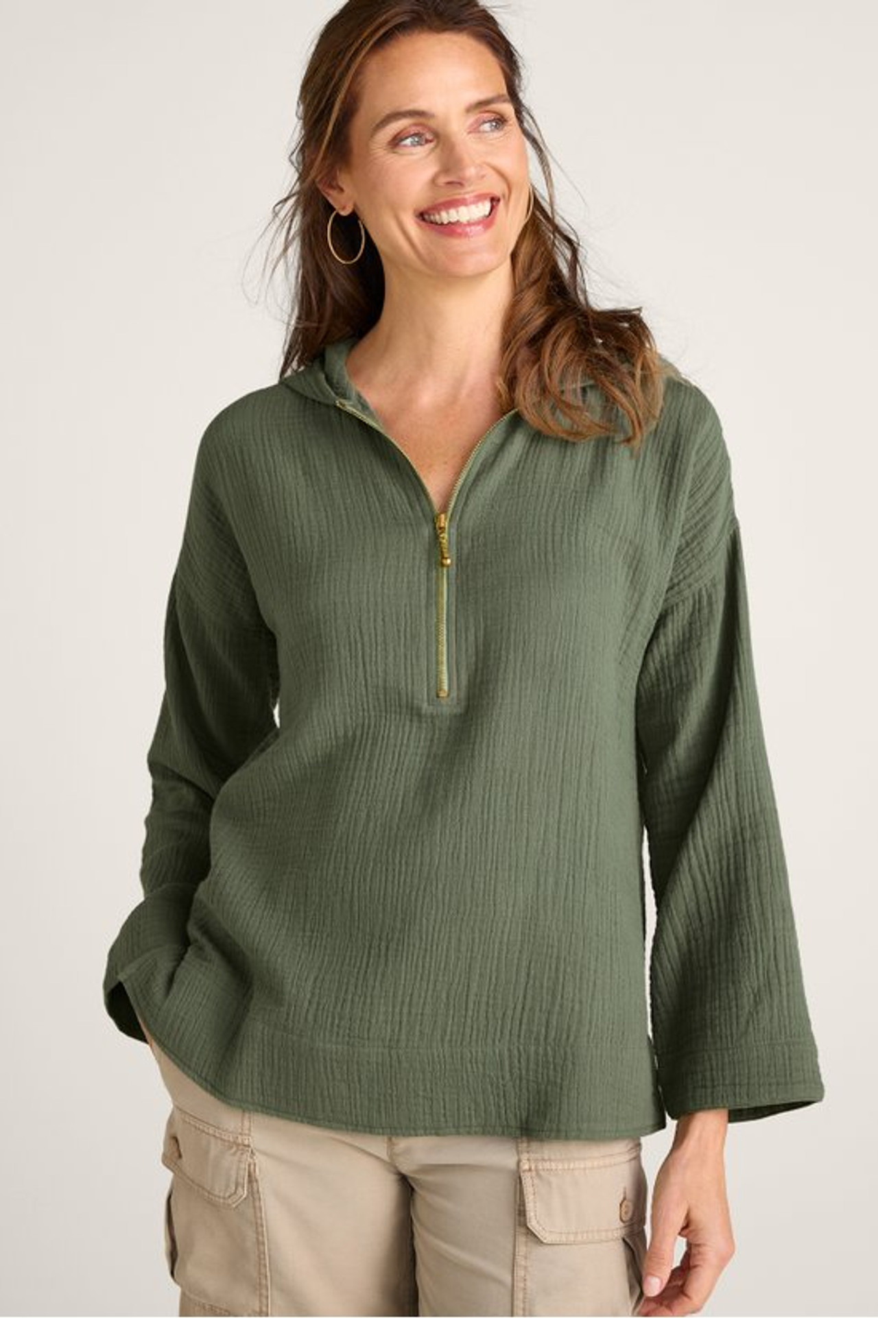 Kemia Gauze Hoodie - Soft Surroundings Outlet