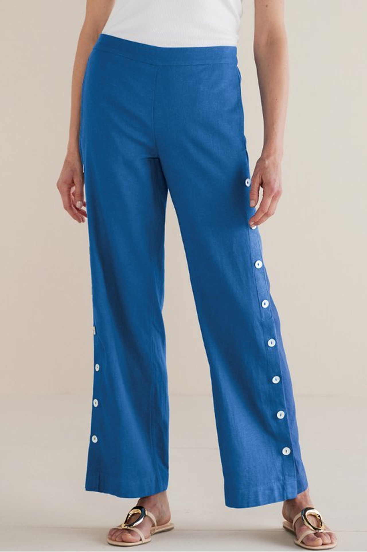 Sonoma Linen Blend Wide Leg Pants - Soft Surroundings Outlet