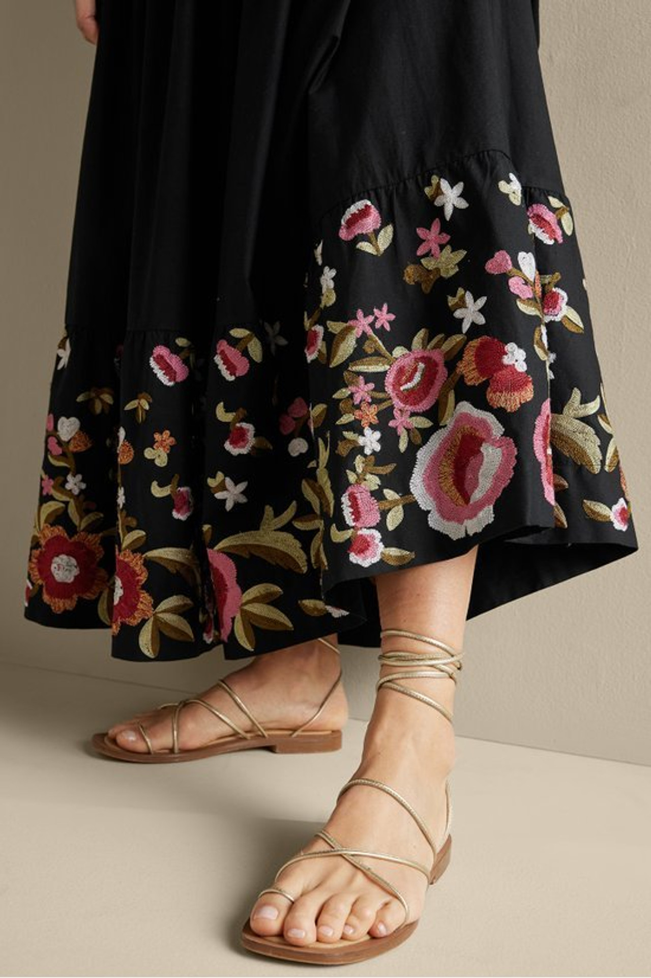 Cindi Embroidered Maxi Skirt - Soft Surroundings Outlet