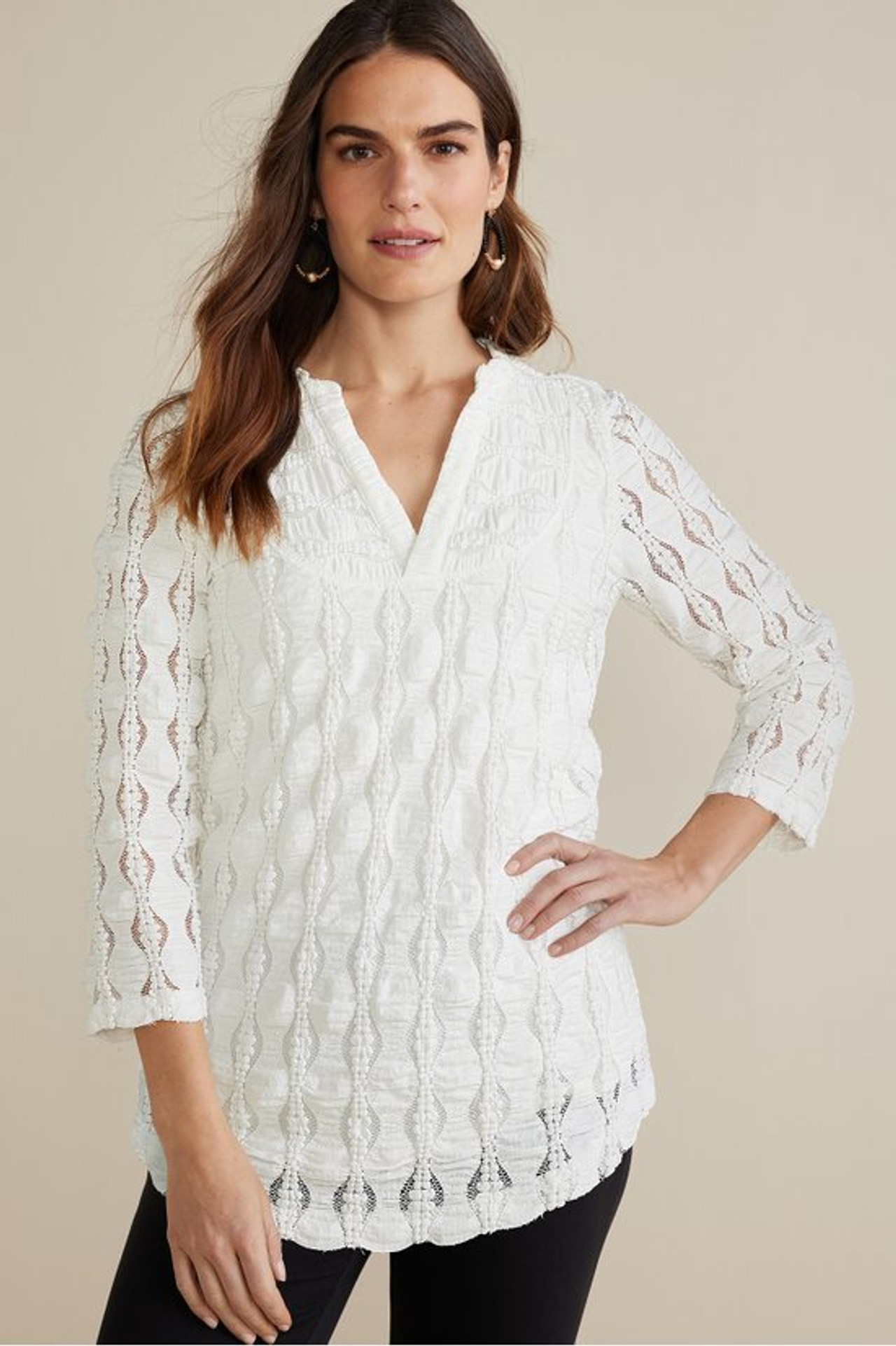 Priya Knit Lace Tunic - Soft Surroundings Outlet