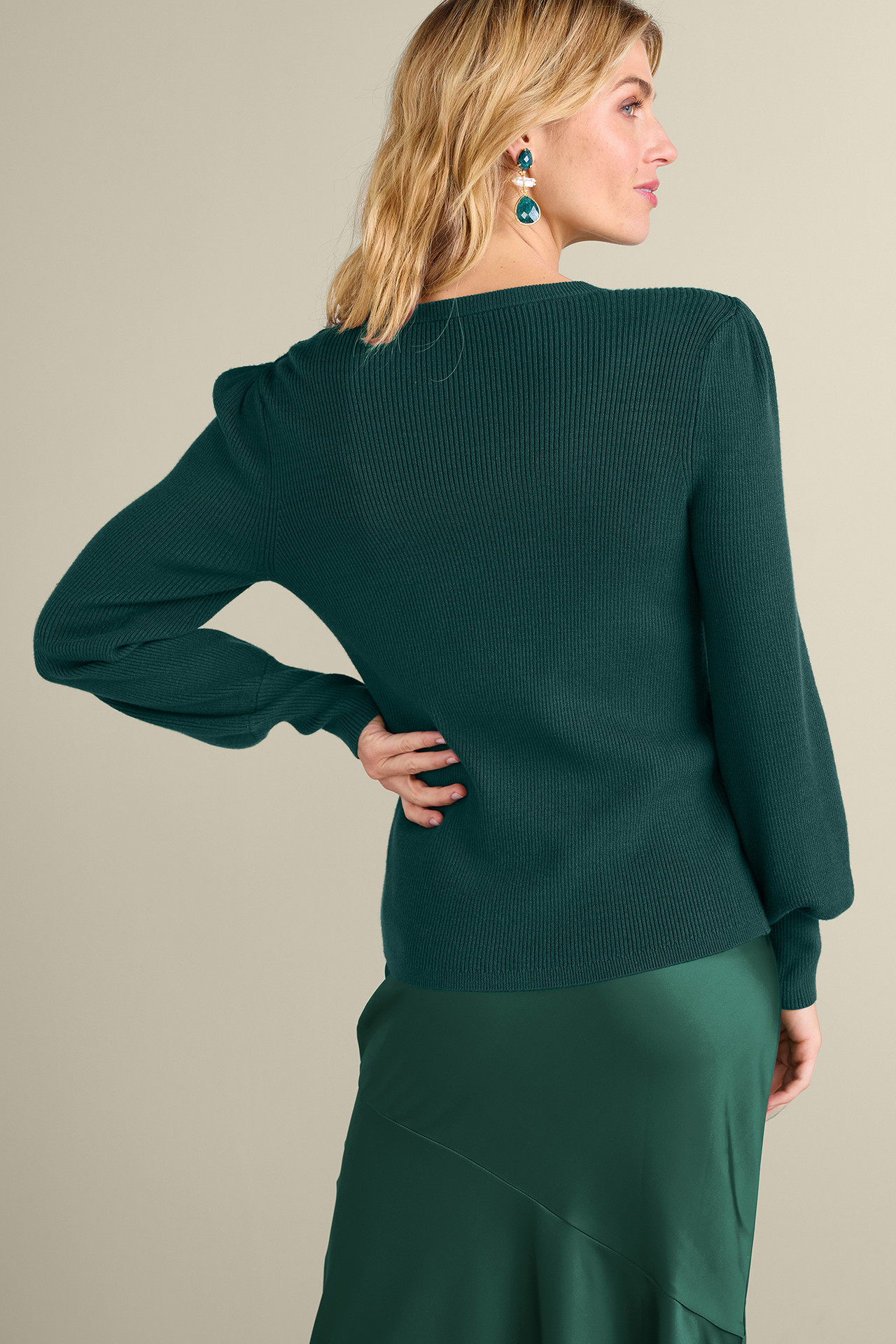 Tyla Button Shoulder Sweater - Soft Surroundings Outlet