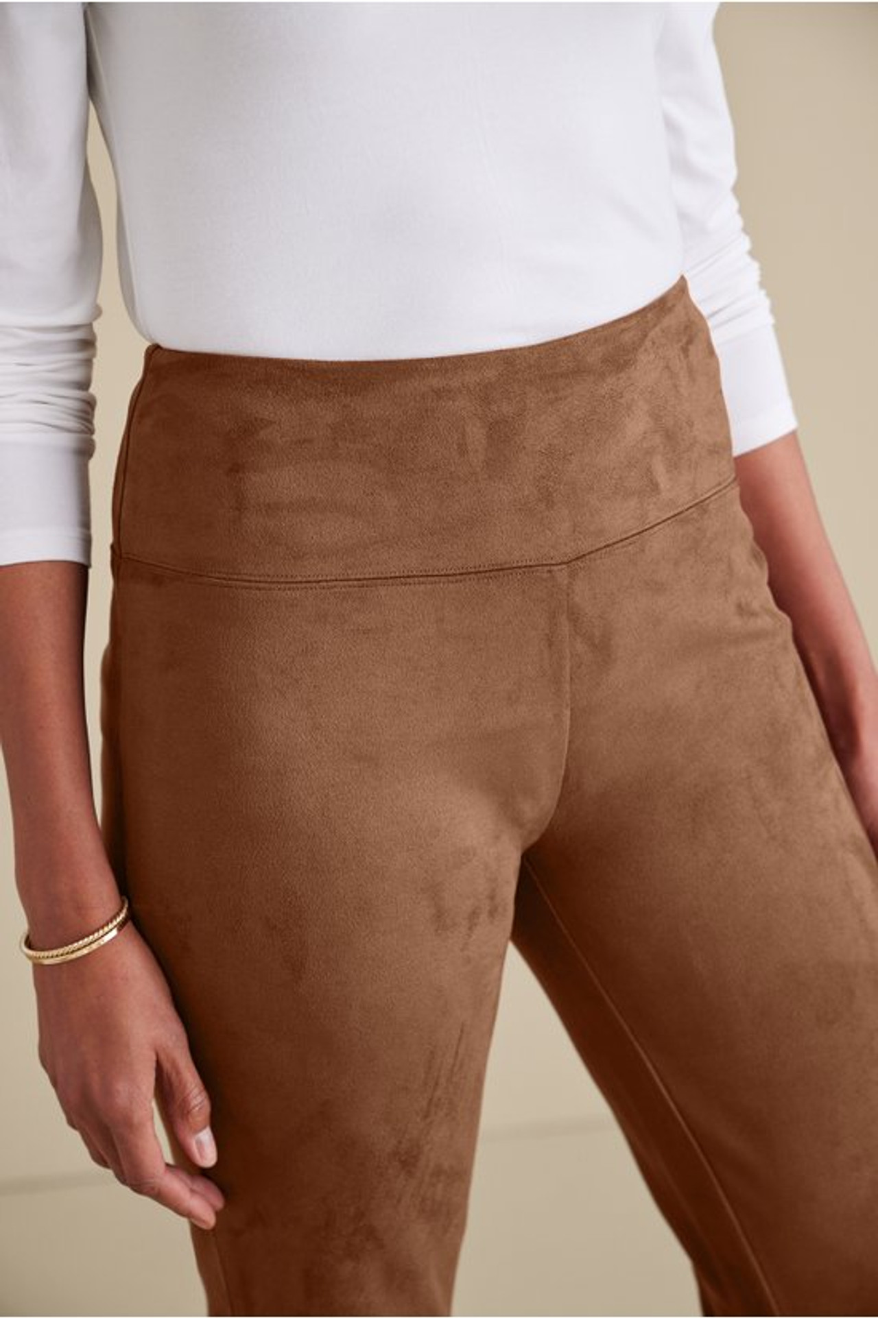 Faux Suede Pull-On Leggings - Soft Surroundings Outlet