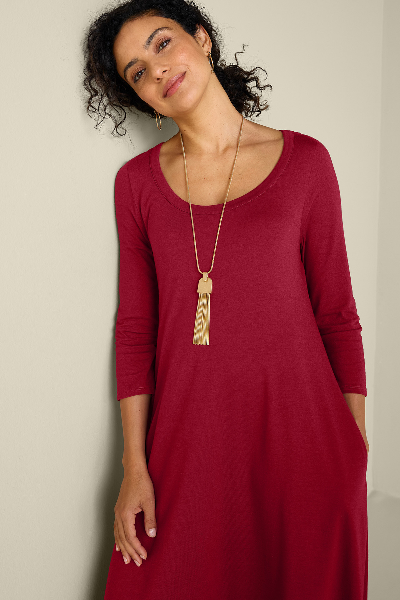 Santiago 3/4 Sleeve Dress - Soft Surroundings Outlet