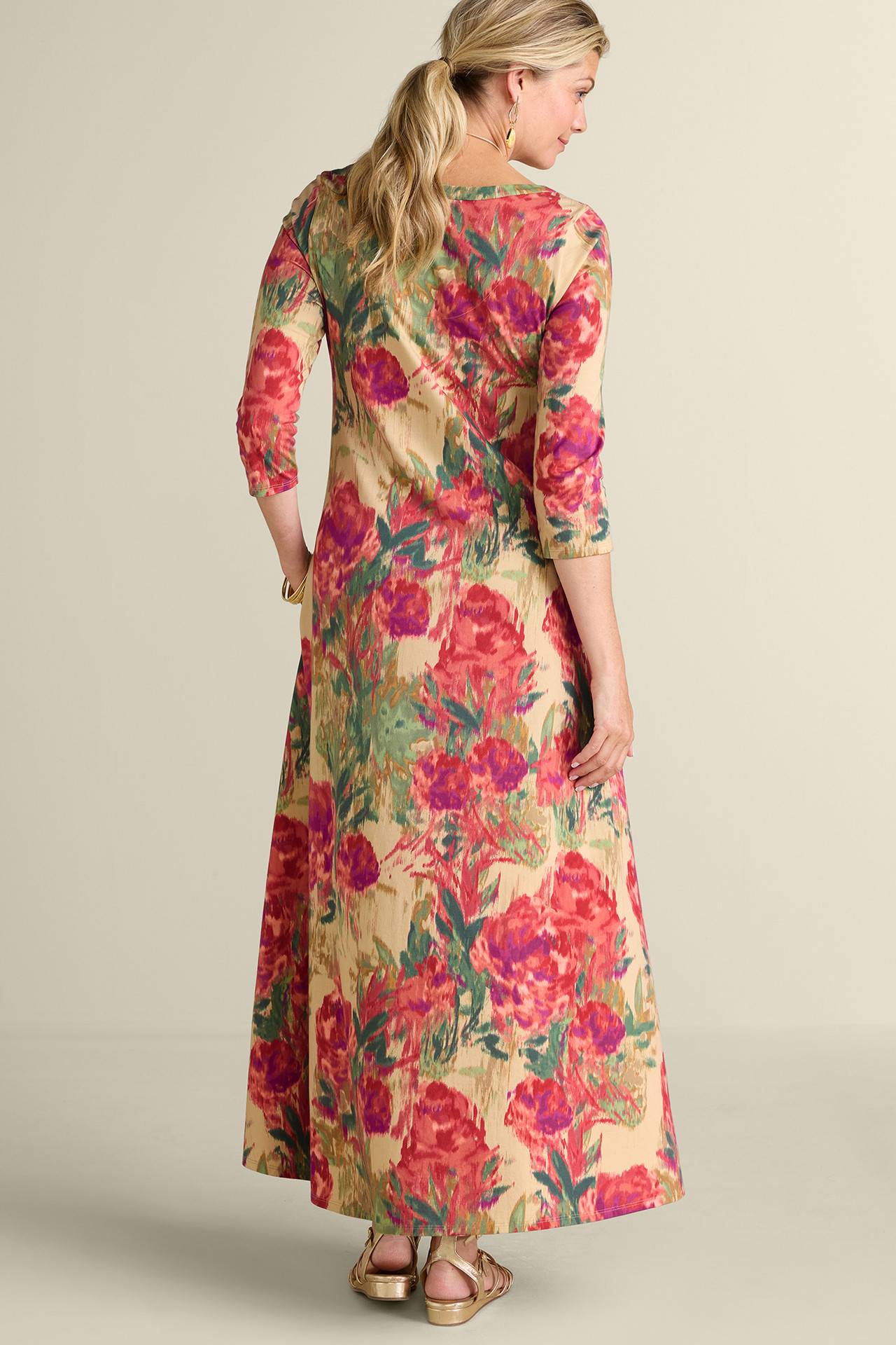 Santiago 3/4 Sleeve Dress - Soft Surroundings Outlet