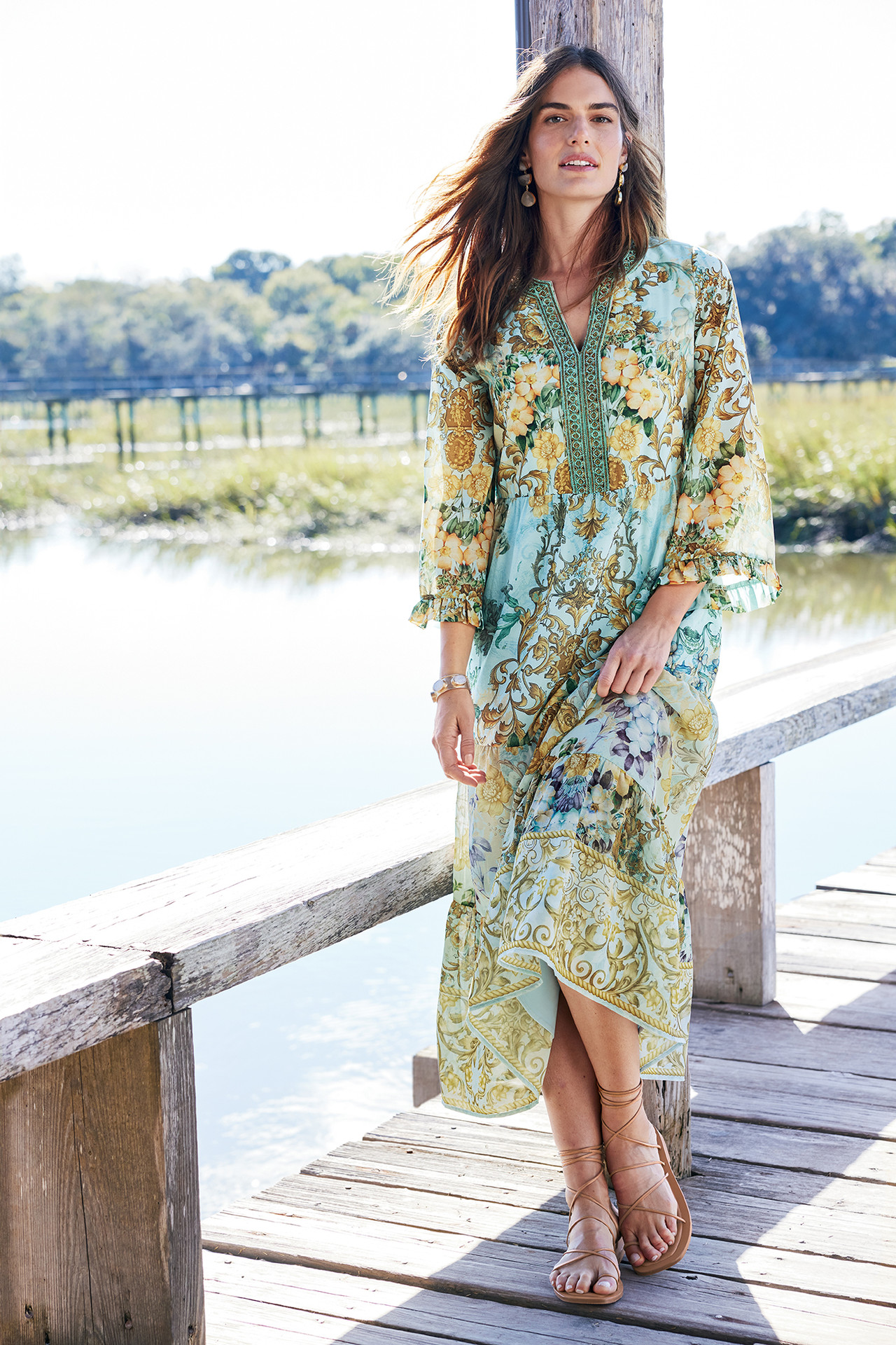 Baroque Maxi Dress - Soft Surroundings Outlet