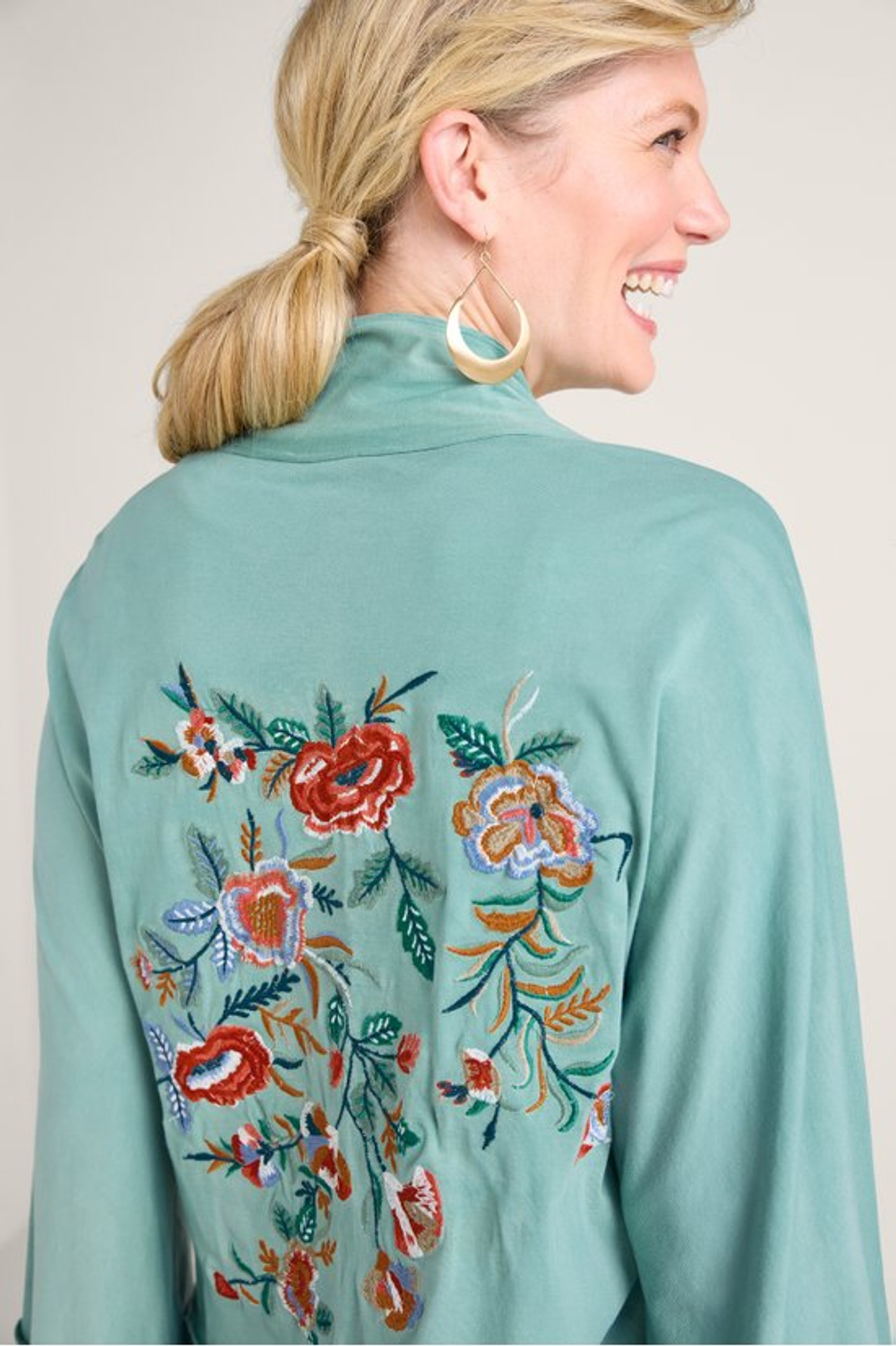 Zerah Embroidered Topper - Soft Surroundings Outlet