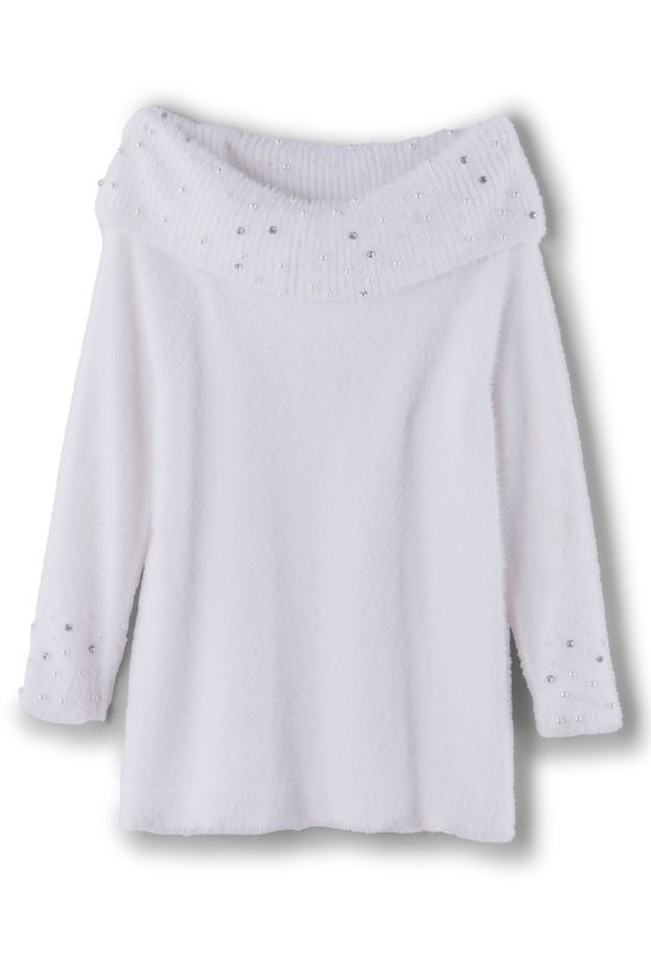 Christina Embellished Cowl Neck Sweater Tunic - Soft Surroundings Outlet