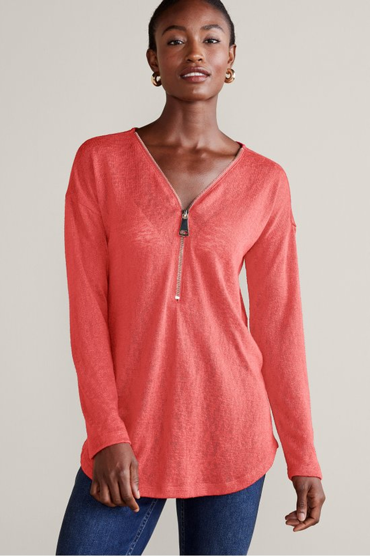 Valentina Zip Sweater - Soft Surroundings Outlet