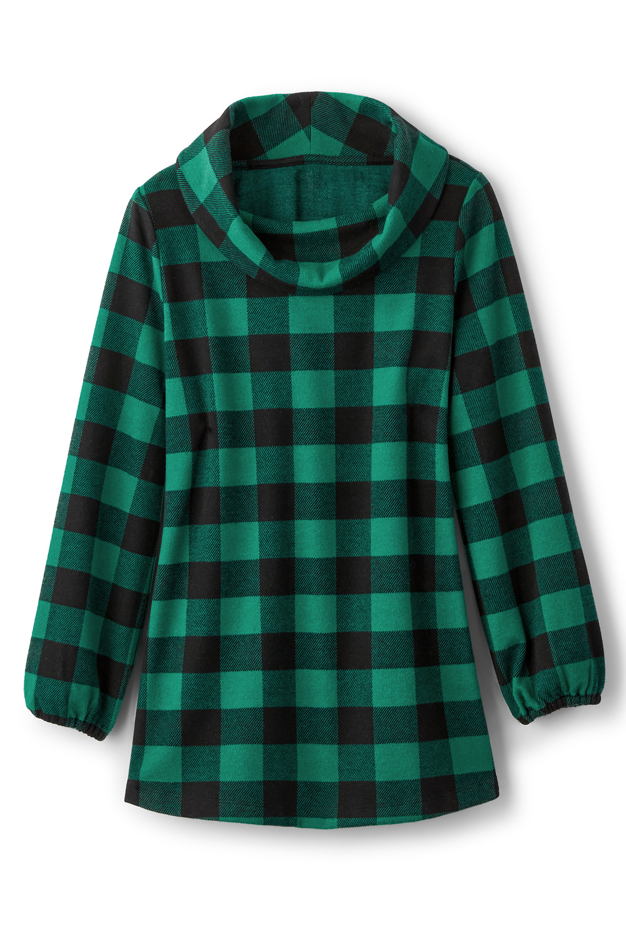 Plaid Perfection Cowl Neck Tunic - Soft Surroundings Outlet