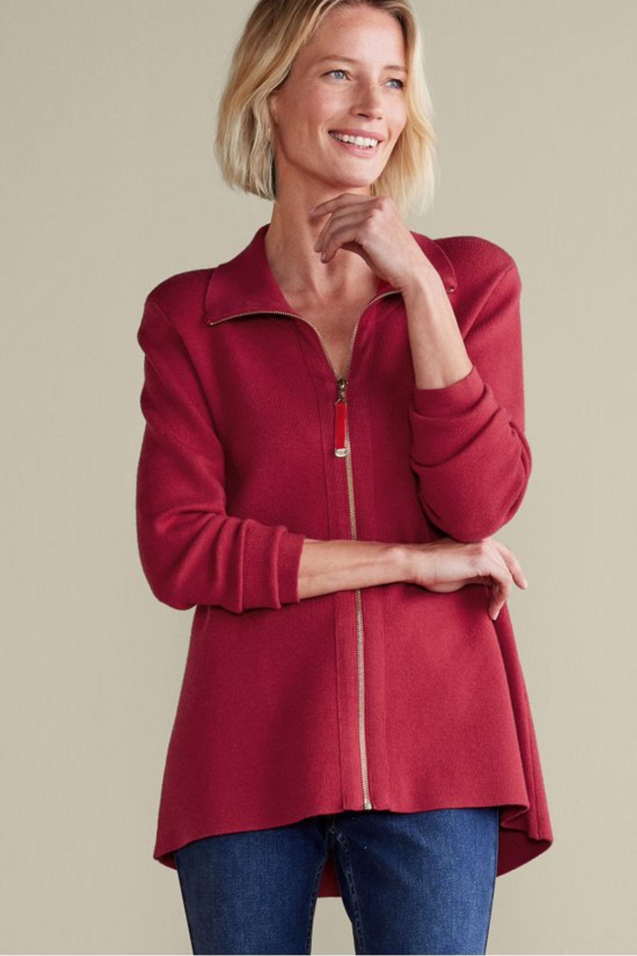 Meria Zip Cardi - Soft Surroundings Outlet