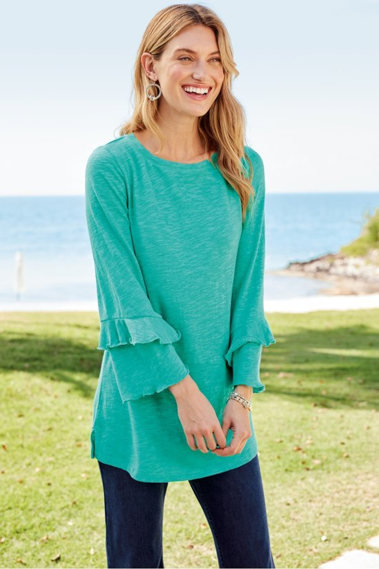 Erin Linen Blend Tunic - Soft Surroundings Outlet