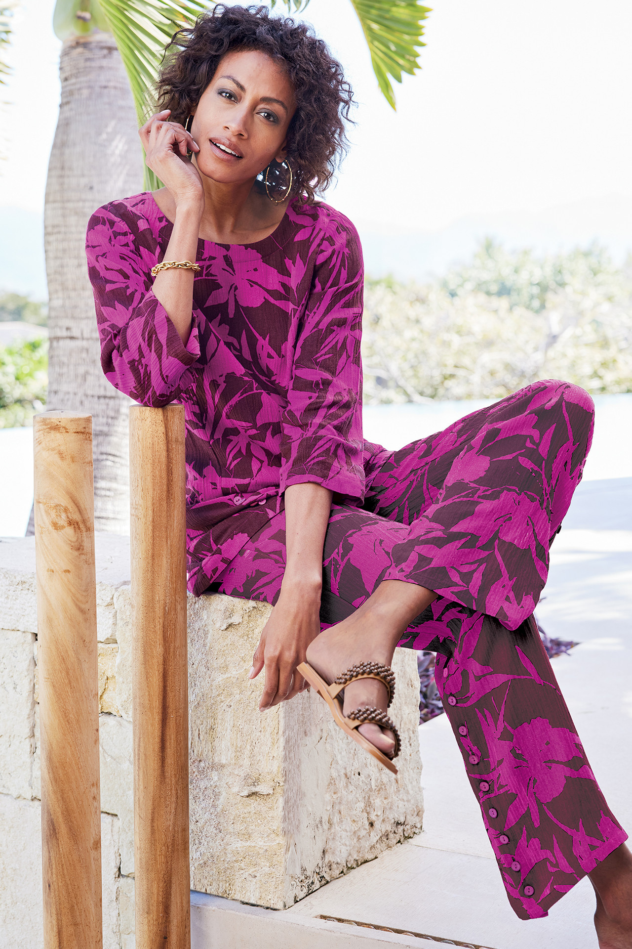 Oceo Gauze Wide-Leg Pants - Soft Surroundings Outlet