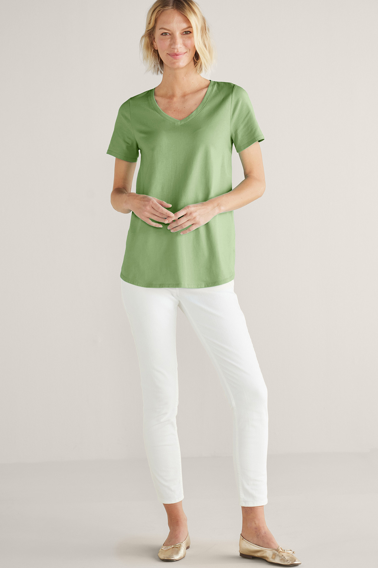 SoftEssential™ Supima® Isabel Short Sleeve Tunic - Soft Surroundings Outlet