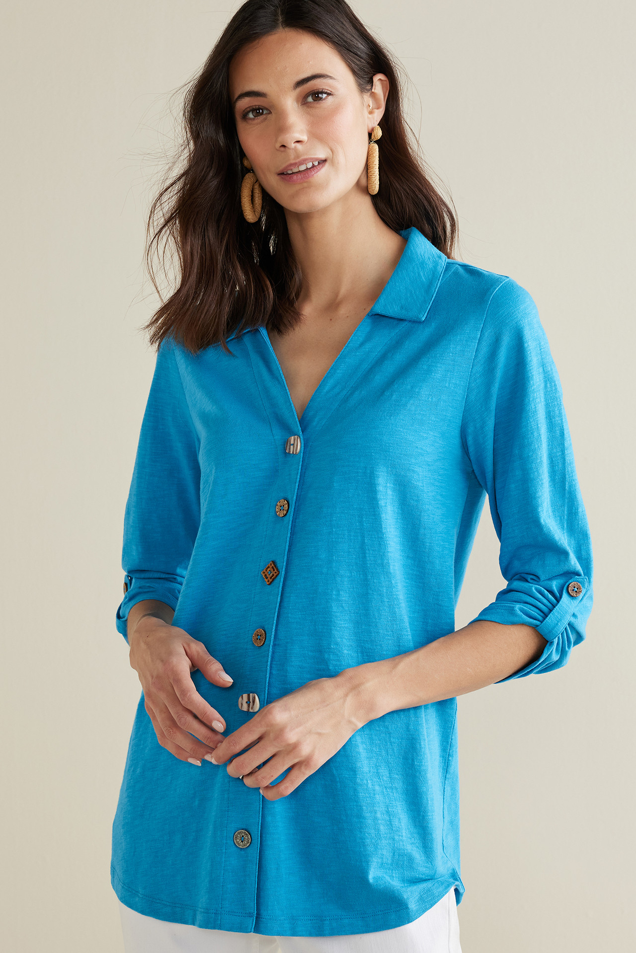 Danielle 3/4 Sleeve Tunic - Soft Surroundings Outlet