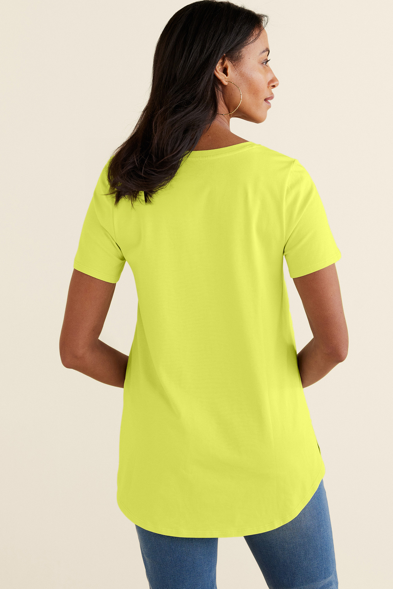 SoftEssential™ Supima® Isabel Short Sleeve Tunic - Soft Surroundings Outlet