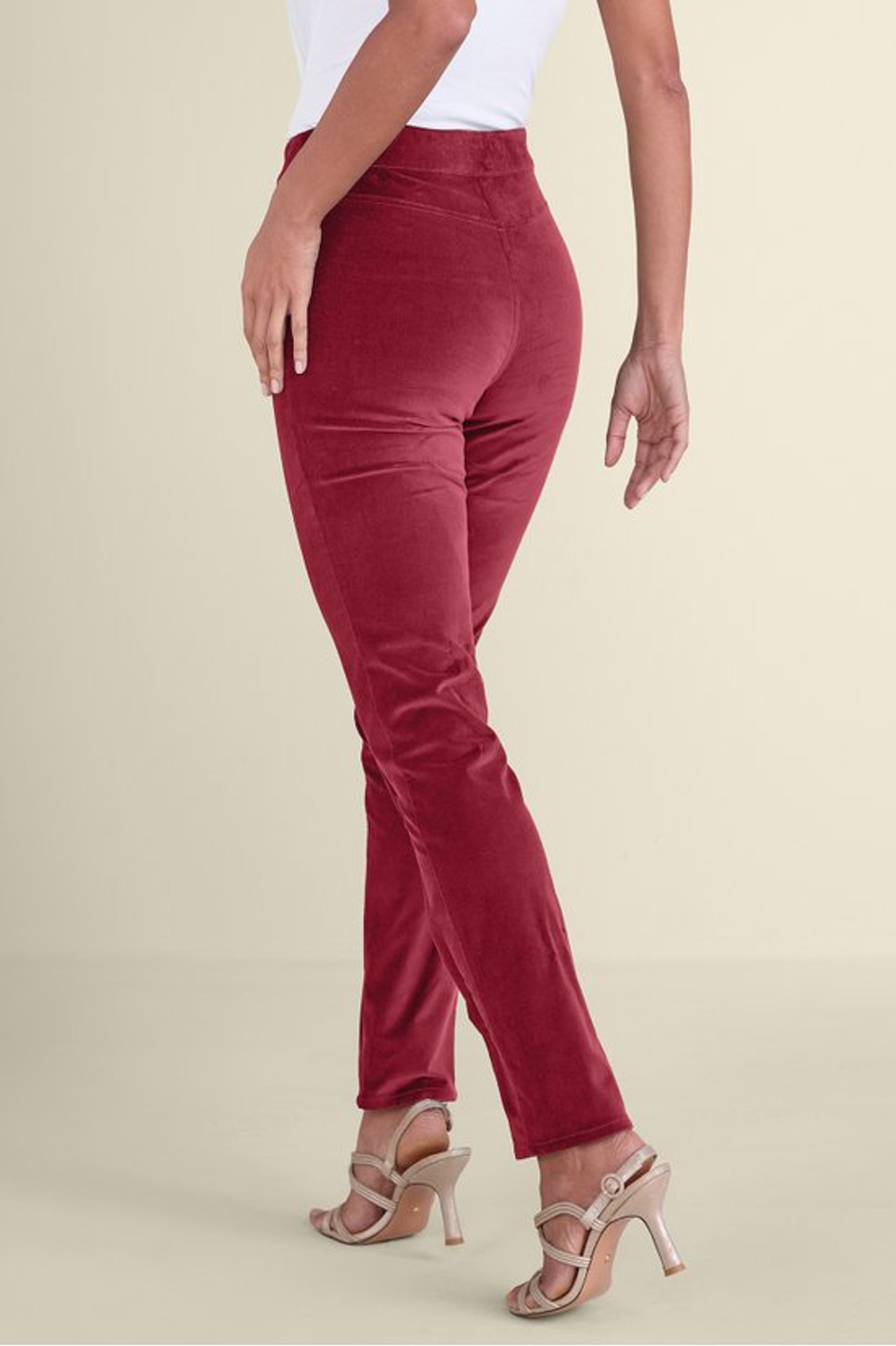 Sutton Velveteen Pull-On Slim Leg Pants - Soft Surroundings Outlet