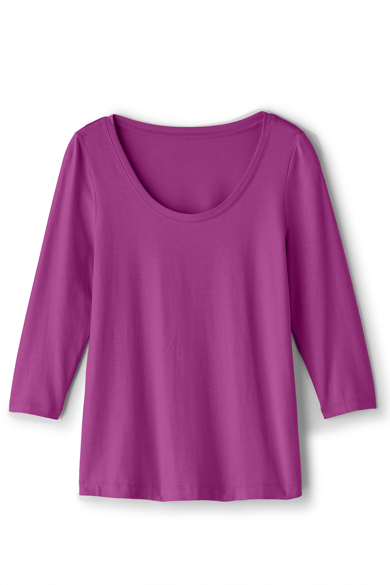 SoftEssential™ Supima® 3/4 Sleeve Tee I - Soft Surroundings Outlet