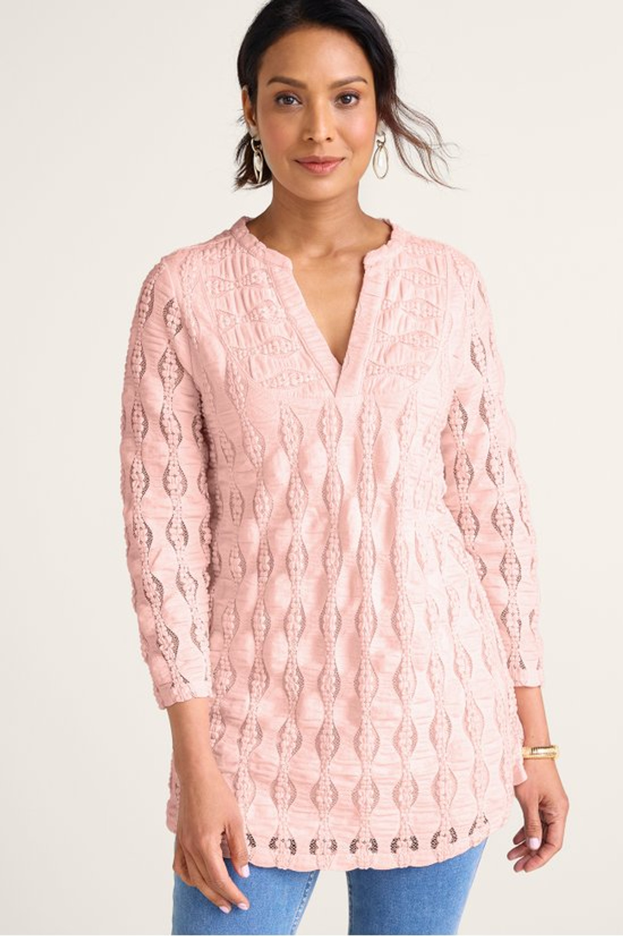 Priya Knit Lace Tunic - Soft Surroundings Outlet