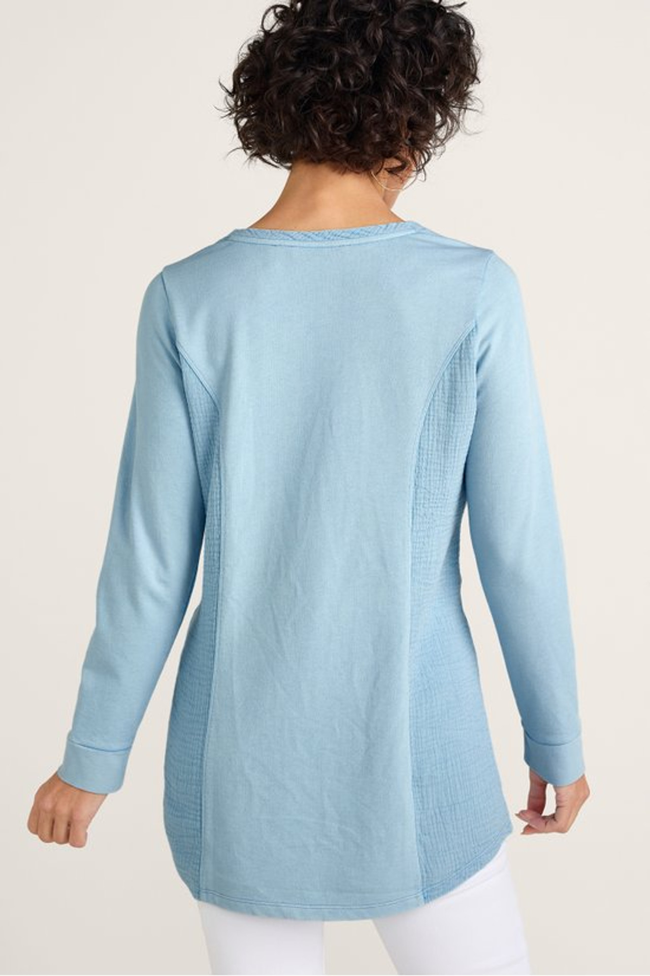 Salome French Terry & Gauze Tunic - Soft Surroundings Outlet
