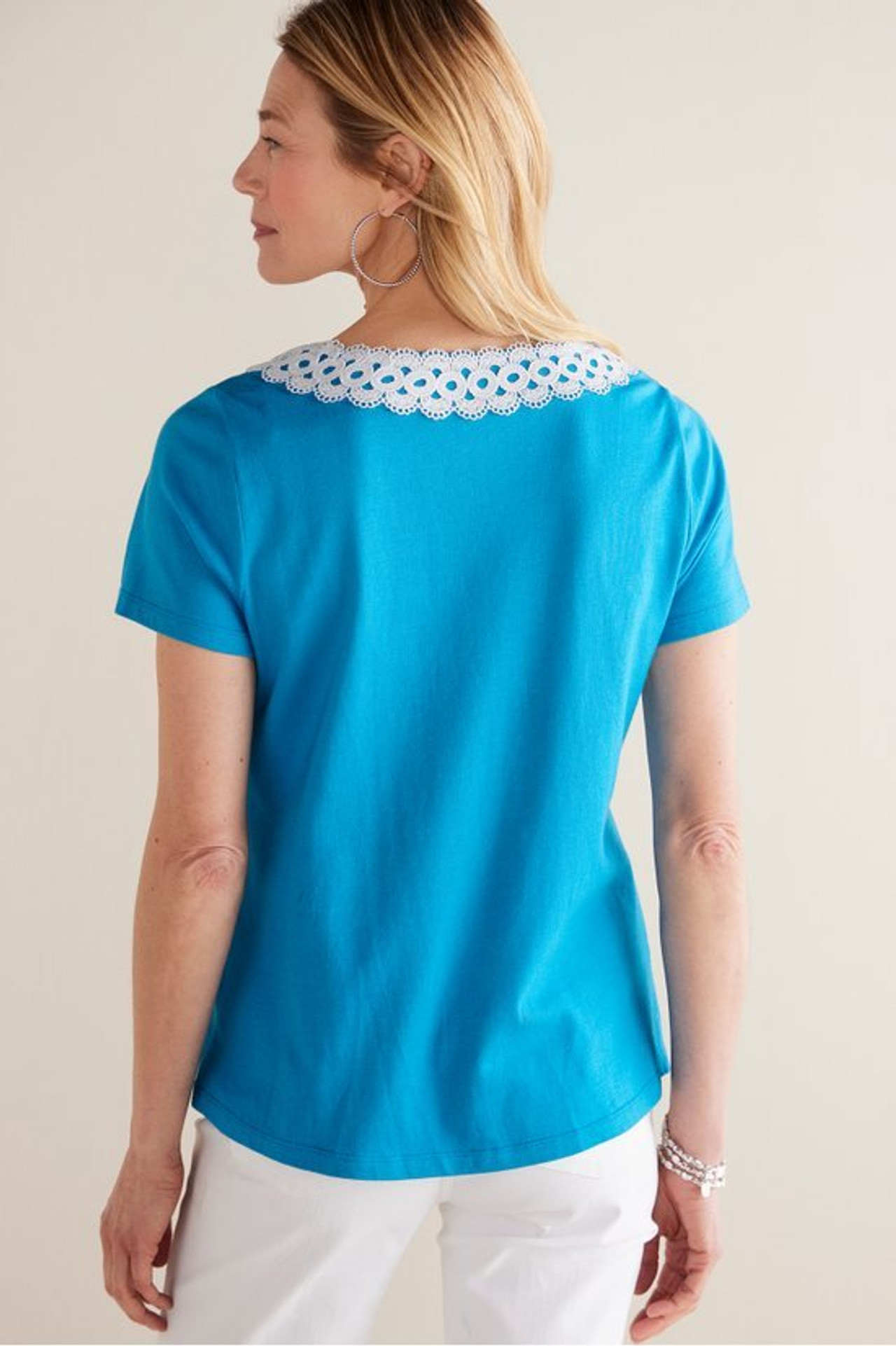 Kaitlyn Embellished Knit Tee - Soft Surroundings Outlet