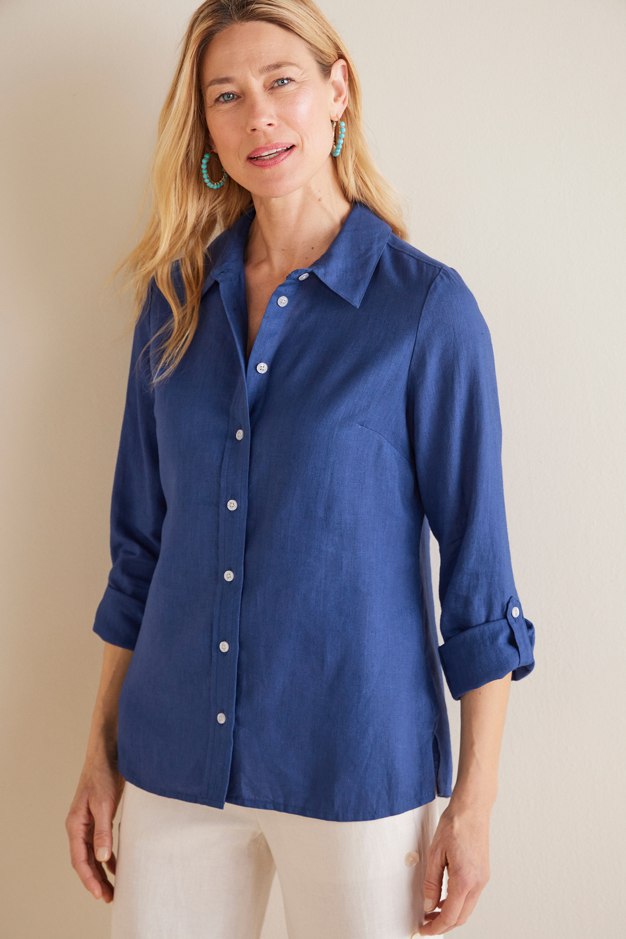 Jordan Linen Blend Shirt - Soft Surroundings Outlet