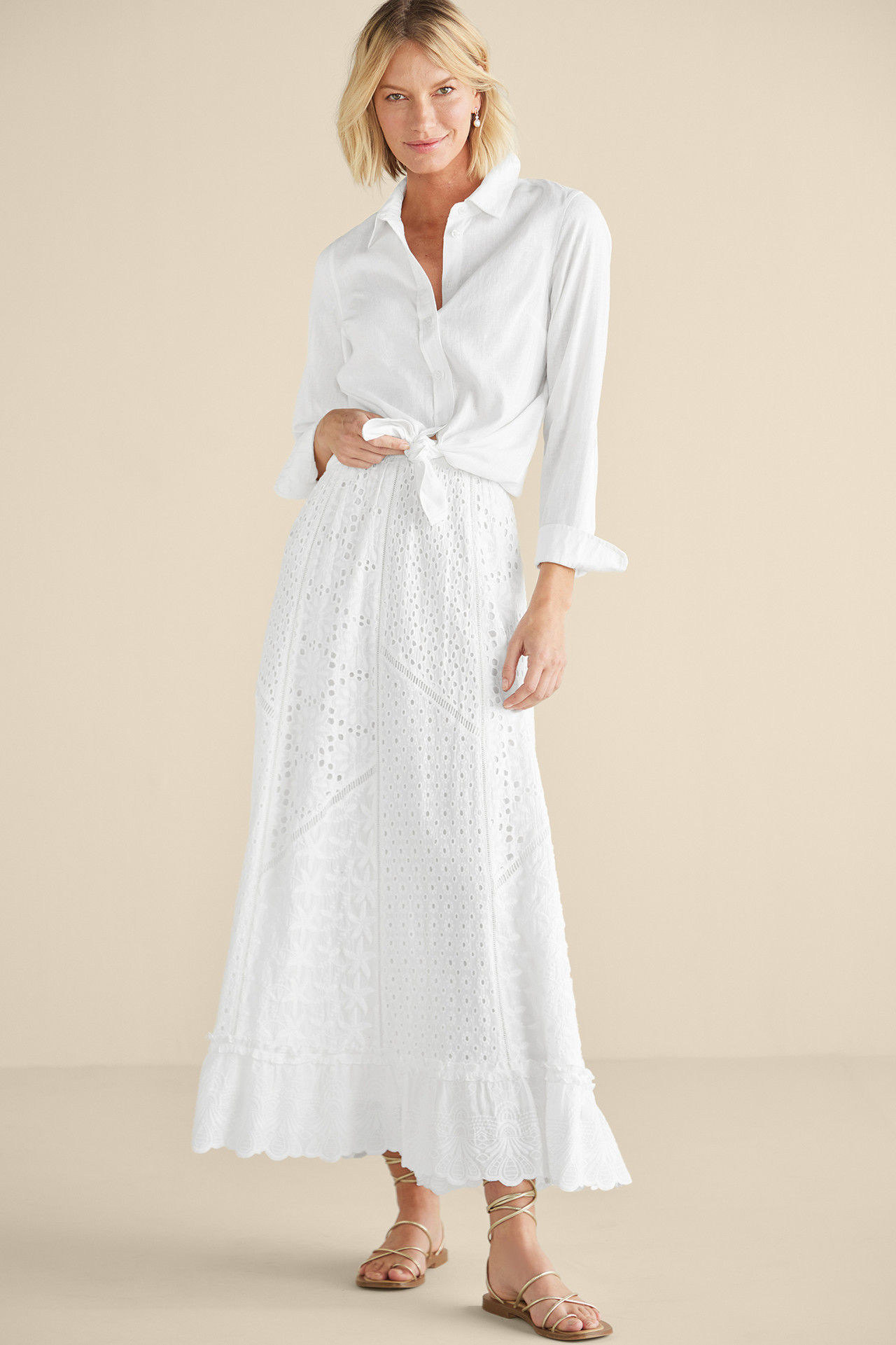 Porfiria Embellished Skirt - Soft Surroundings Outlet