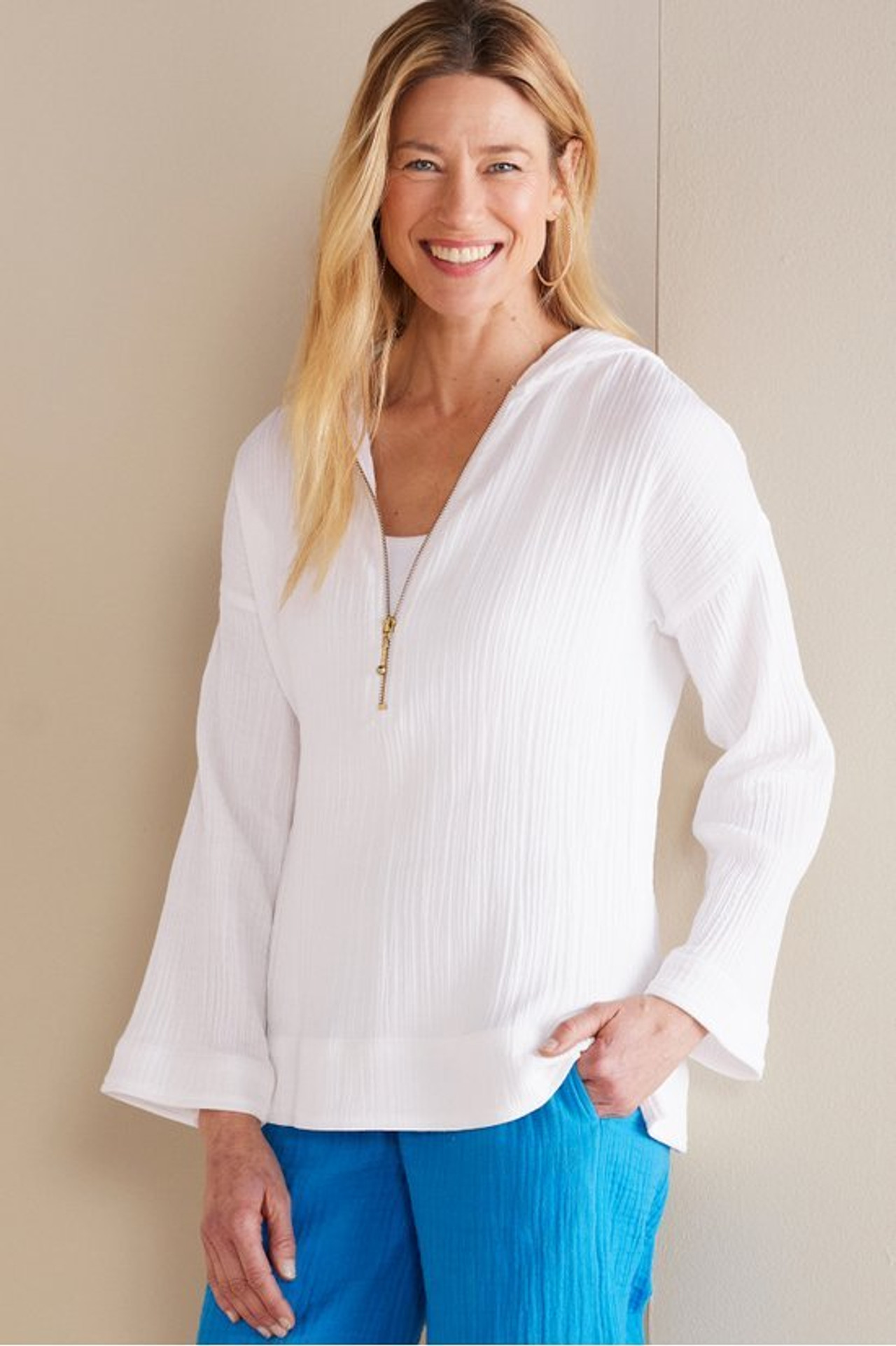 Kemia Gauze Hoodie - Soft Surroundings Outlet