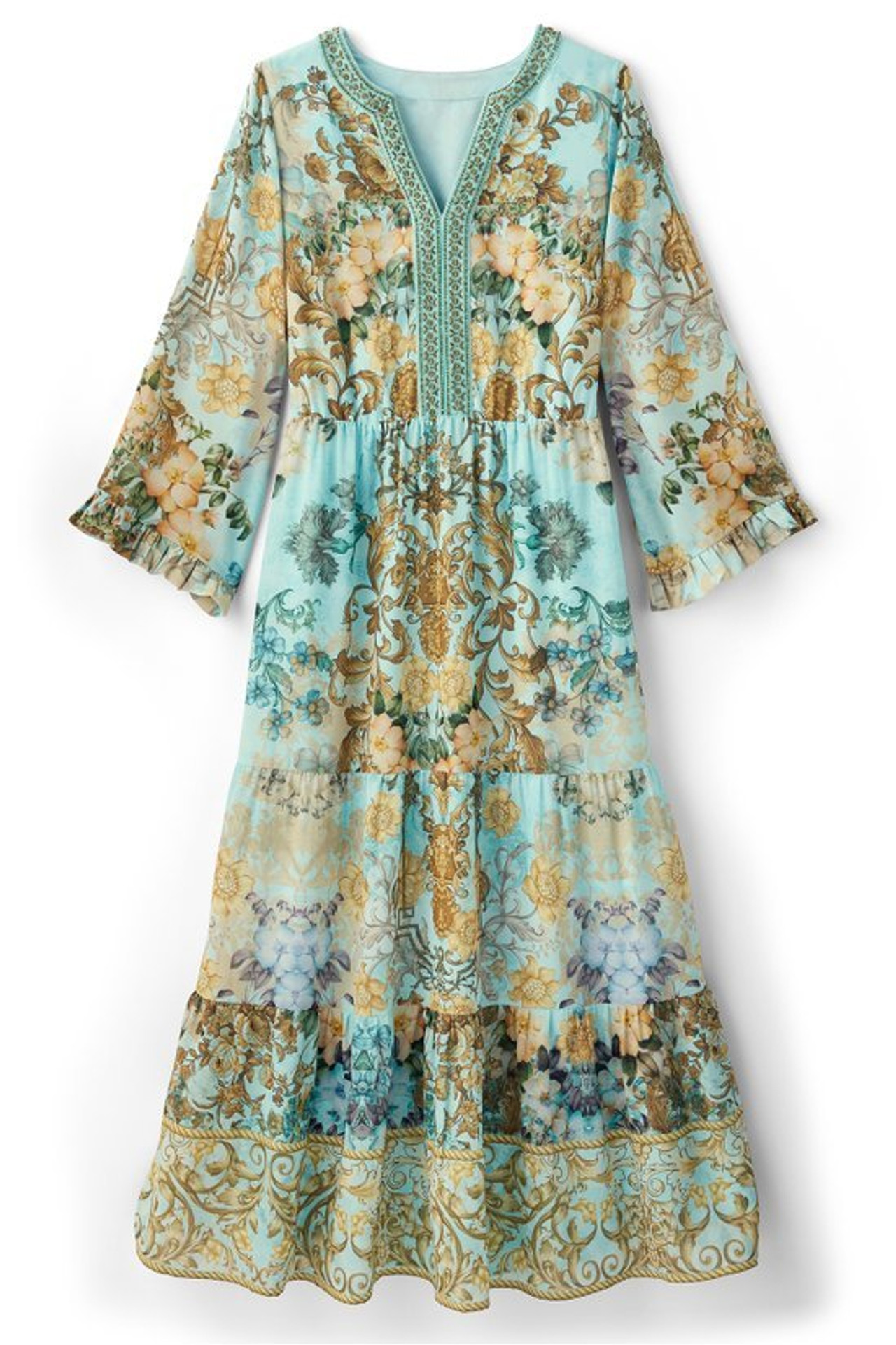 Baroque Maxi Dress - Soft Surroundings Outlet